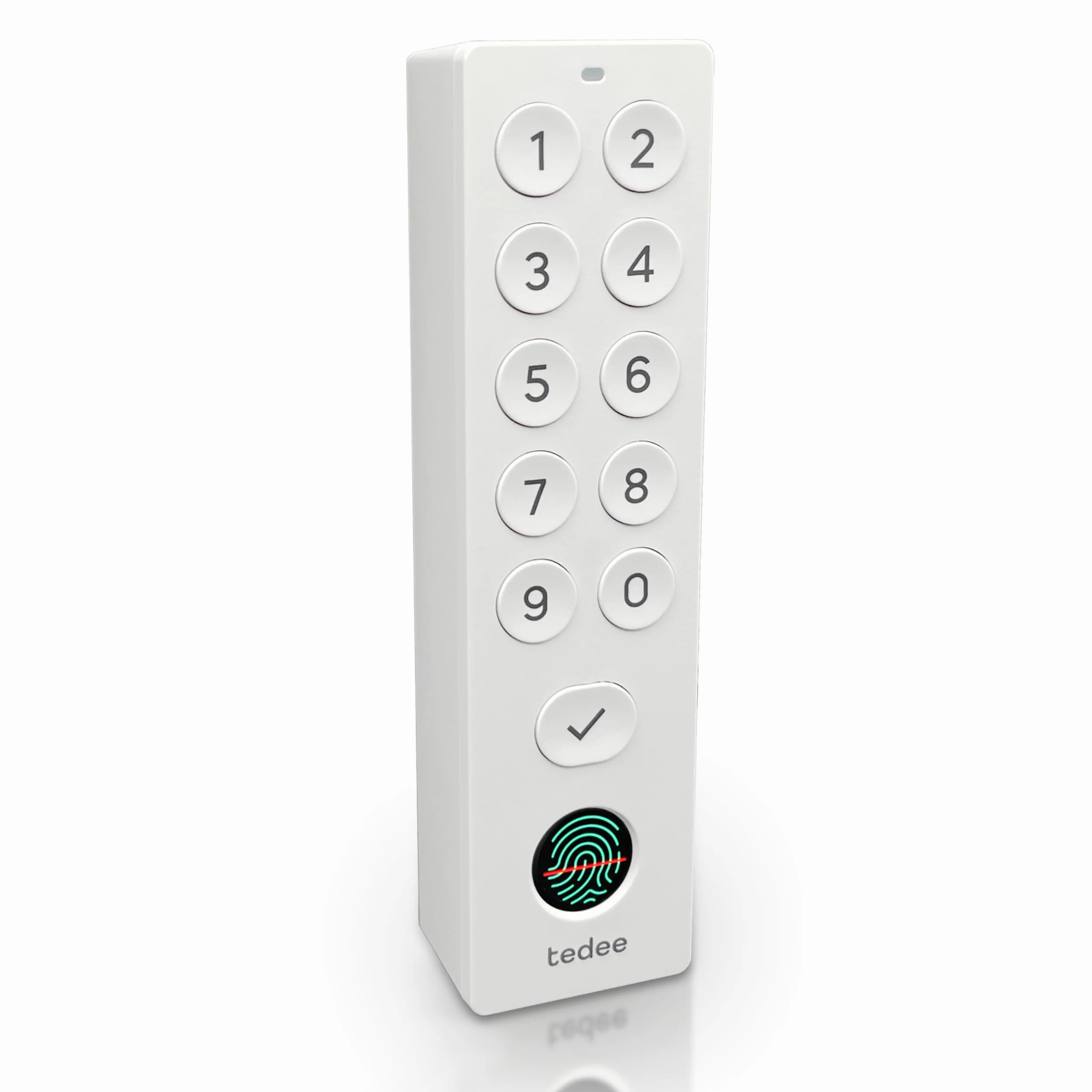 Tedee Keypad PRO Tastiera Biometrica per Serratura Smart | Impronta Digitale e Codice PIN | Senza Smartphone | Uso Esterno | Compatibile con GO2 e Tedee Pro | Bluetooth