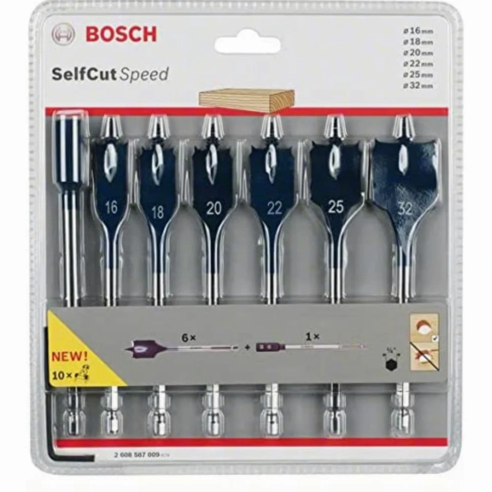 Bosch Professional Set da 7 Pezzi di mecchie a spada Self Cut Speed con codolo esagonale da ¼" incl. prolunga