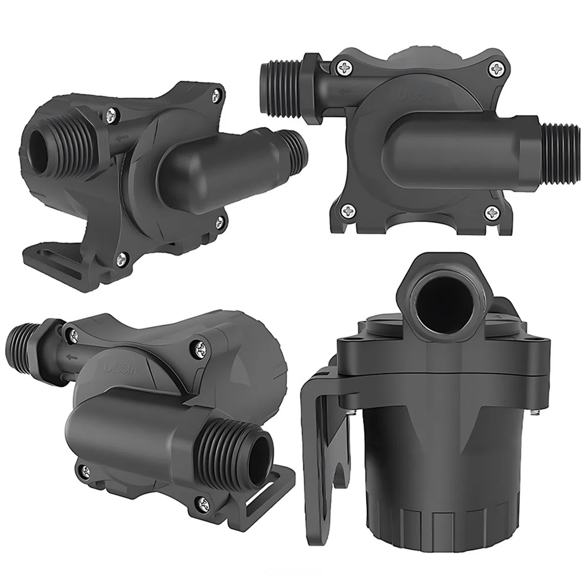 Pompa dell'acqua sommergibile silenziosa con motore brushless DC12/24V Piccola pompa booster portatile per irrigazione con adattatore IP68 (EU_24150AEU ADAPTER)
