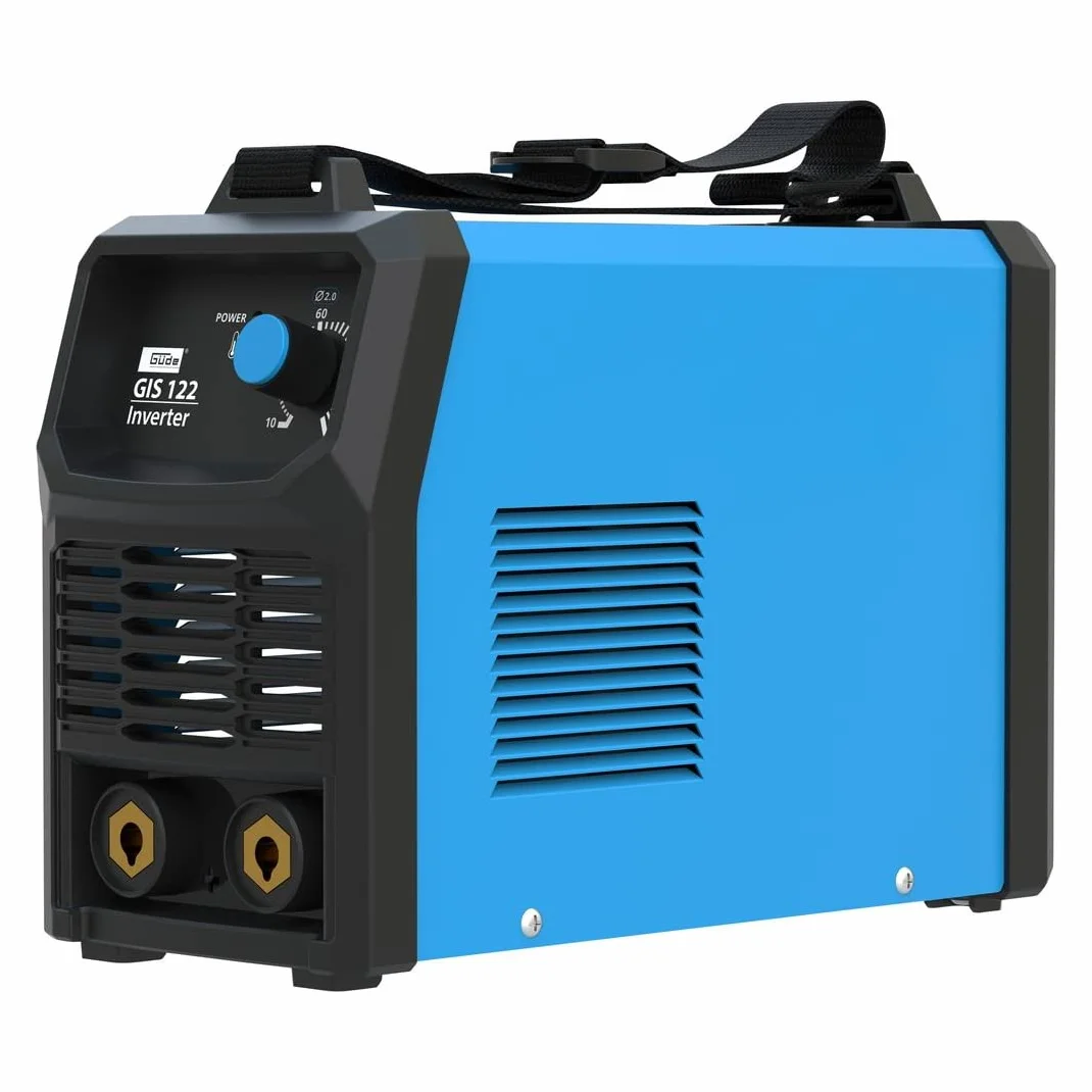 Güde Saldatrice Inverter GIS 122 (230 V, 16,7 W di potenza inattiva, 3,6 kVA max. di alimentazione, 10 – 120 A, corrente di saldatura, con supporto per elettrodi, morsetto di massa, martello di scorie