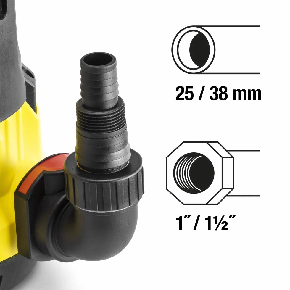 TROTEC POMPA sommersa TWP 11000 ES – Pompa per acque sporche – Portata 20000 l/h, Potenza 1.100 Watt, Profondità massima di immersione 7 m, Protezione da funzionamento a secco, IPX8