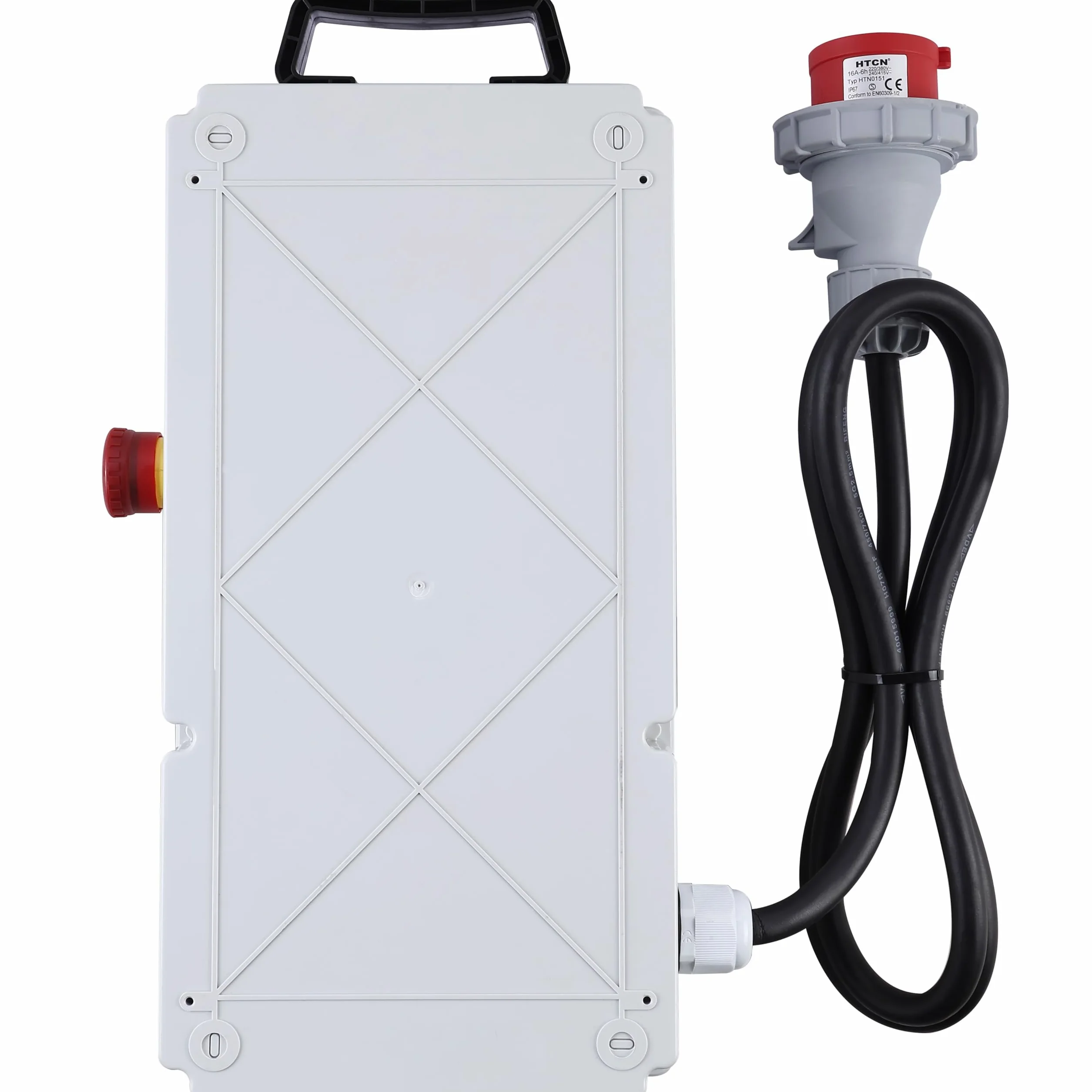 Electraline 60424 Quadro Elettrico di Distribuzione 4 Prese CEE, Spina CEE 3P+N+T, Cavo 1.7M H07RN-F 5G2.5, IP67, con interruttore differenziale RCD 30ma + Interruttori magnetotermici MCB