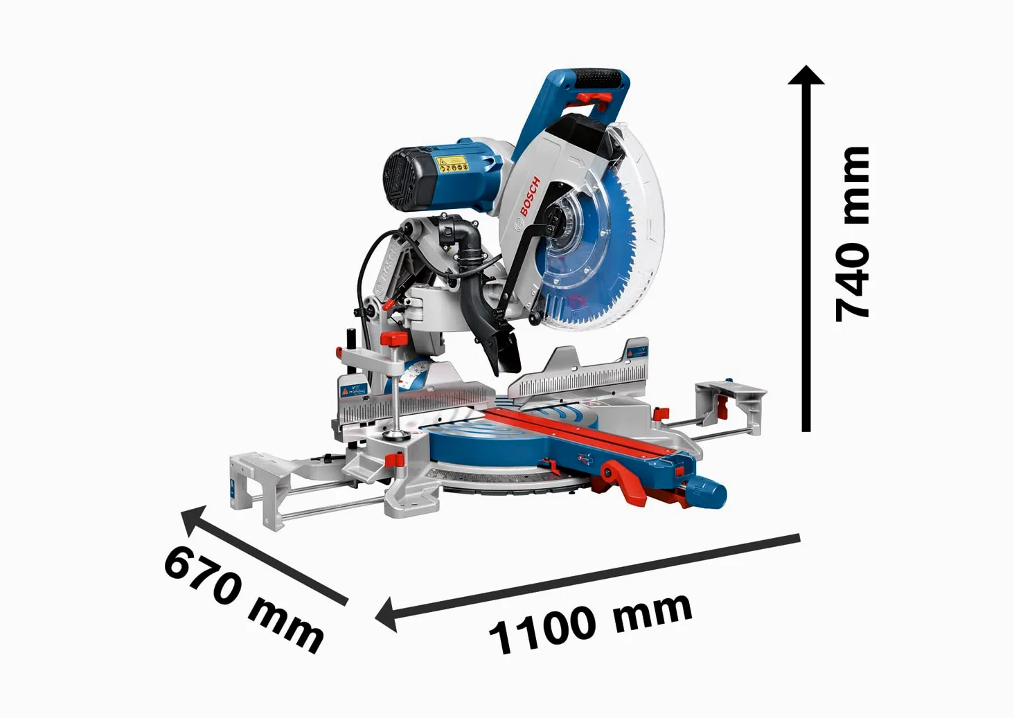Bosch Professional Troncatrice Radiale Gcm 12 Gdl (Motore da 2000 Watt, Incl. Laser a Doppia Linea, Lama, Pinza di Serraggio)