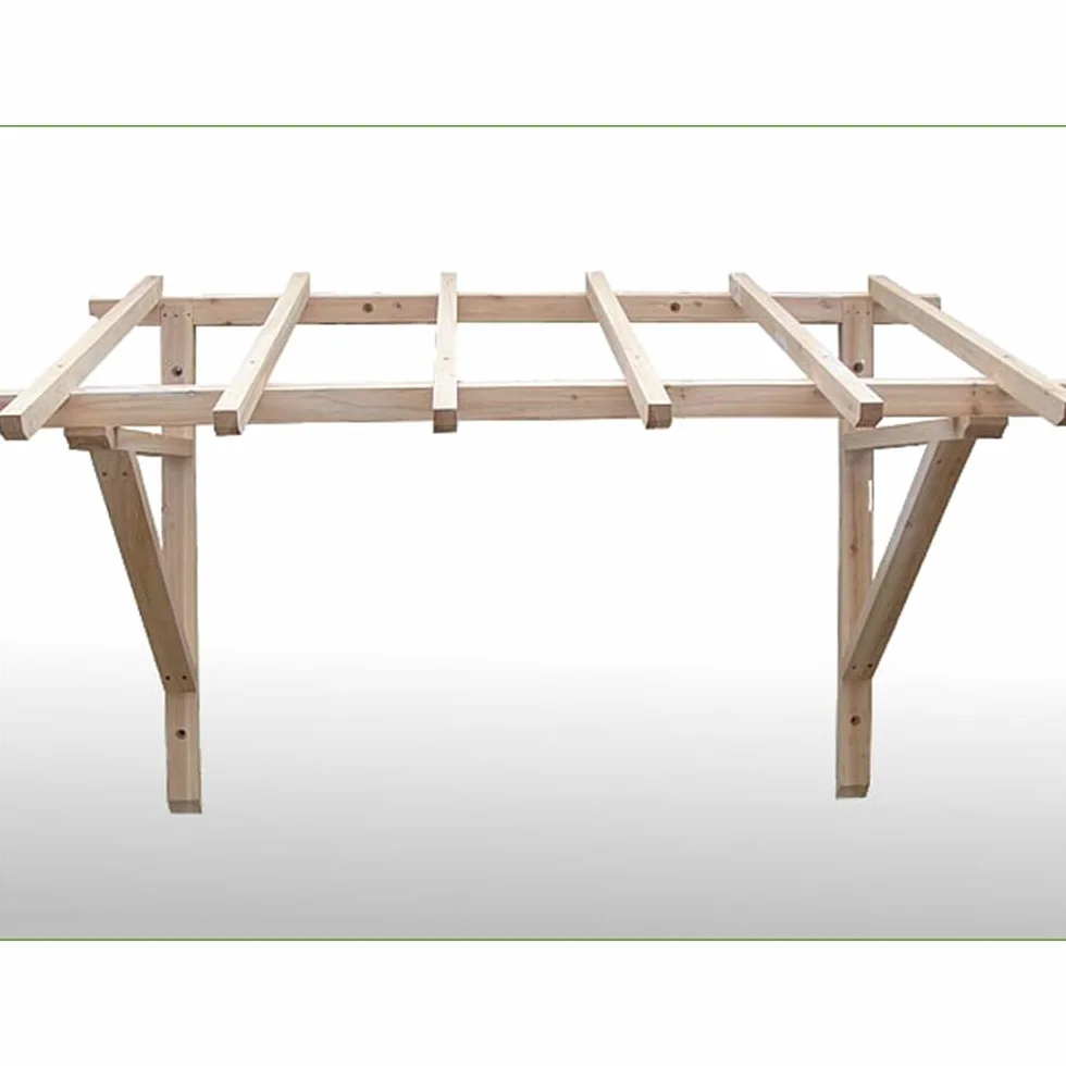 Melko Tettoia in Legno per Porta d'Ingresso, 205 cm