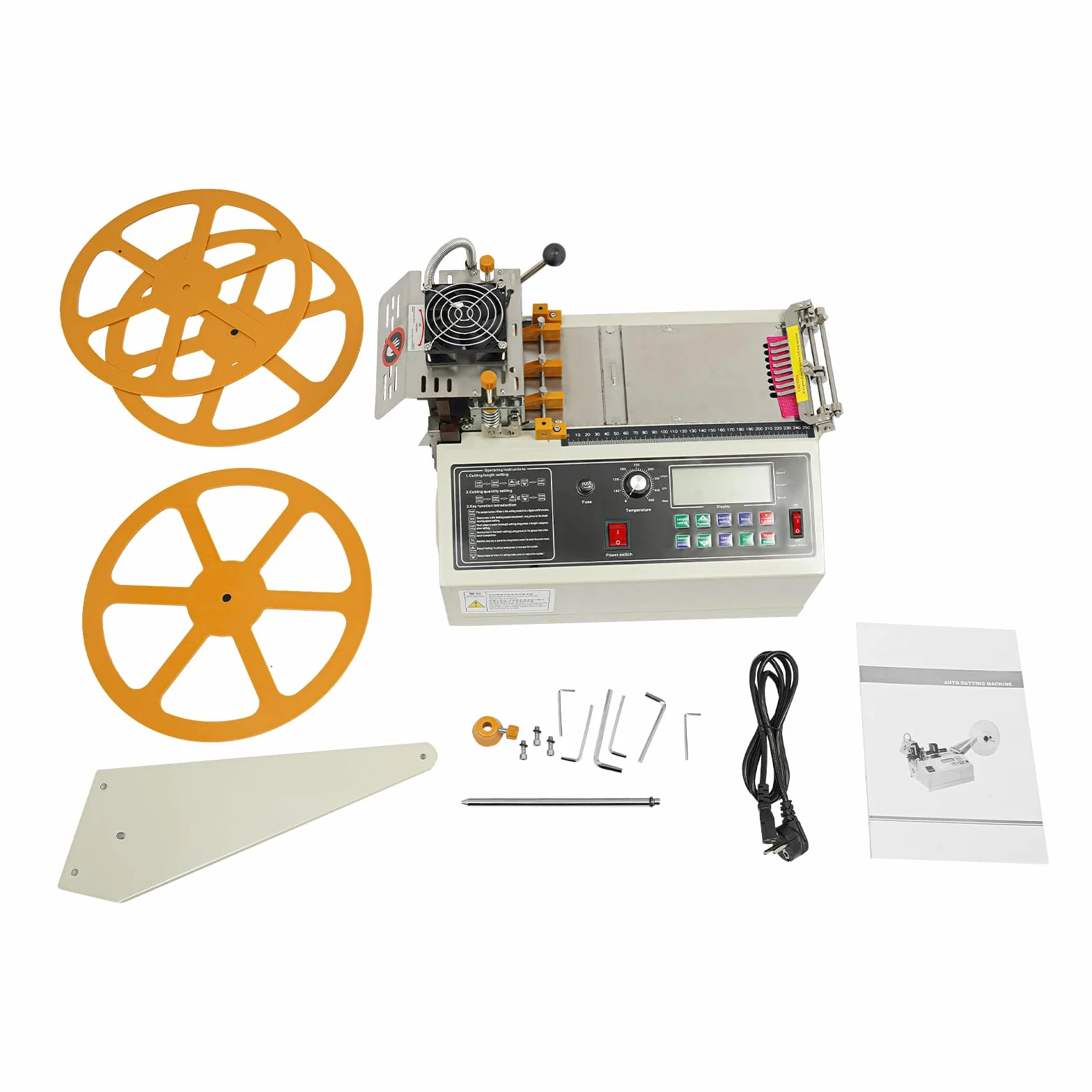 Macchina da Taglio Automatica a Nastro 400W, Taglierina Automatica Macchina Caldo e Freddo, Automatic Distributore Nastro, Larghezza di Taglio 1-98 mm, 0-450℃