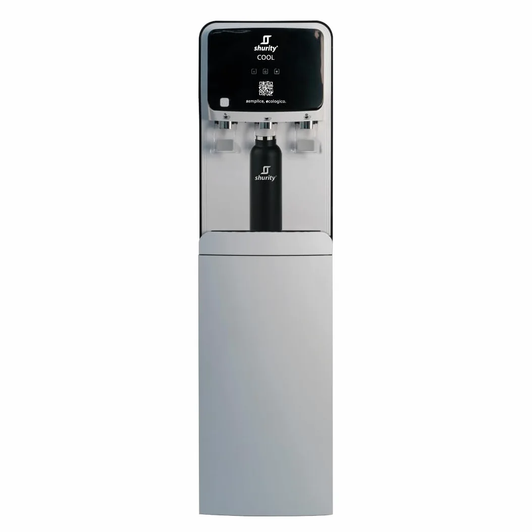 Shurity Cool refrigeratore colonnina 3 vie acqua fredda, calda, ambiente con Osmosi Inversa