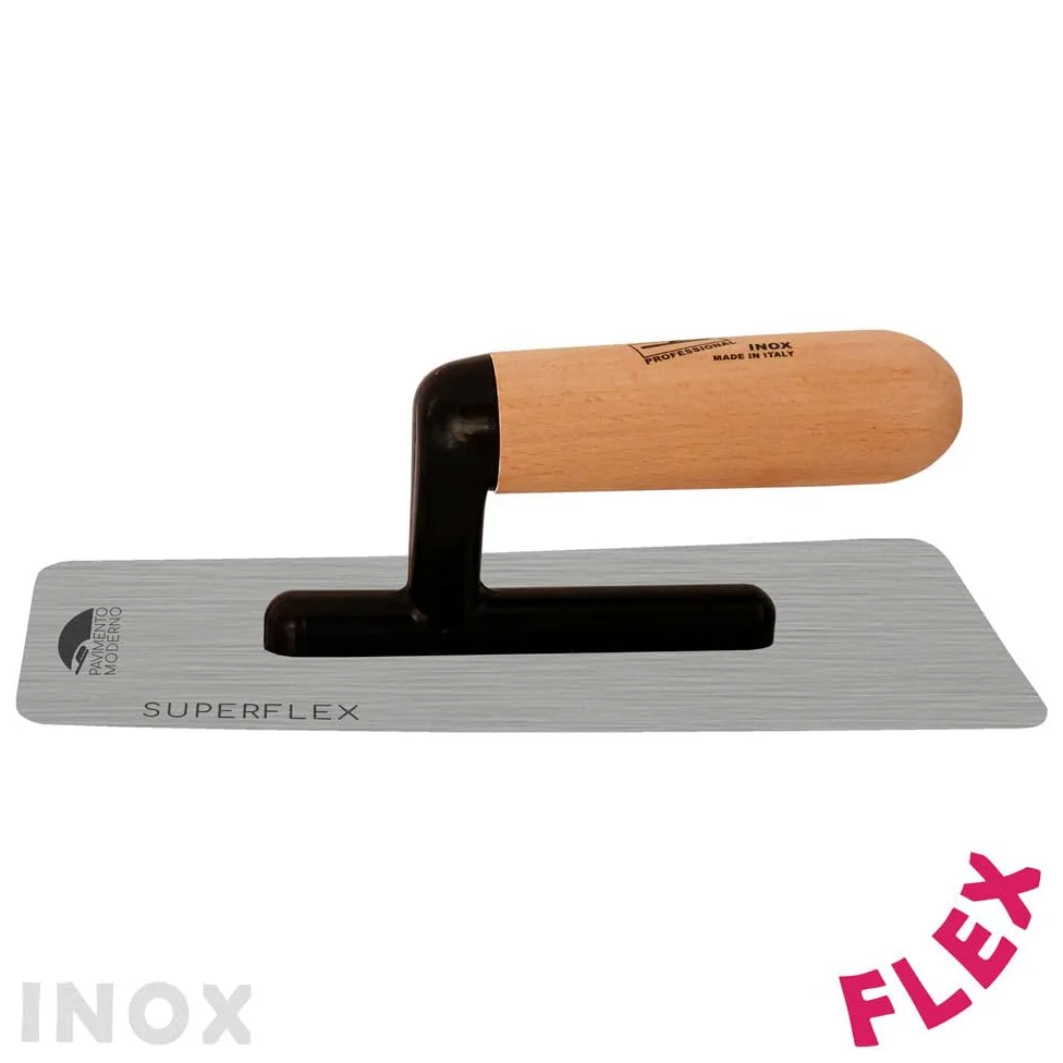 Spatola Americana Superflex Acciaio Inox per resine 240×100mm Frattazzo Super Flex flessibile
