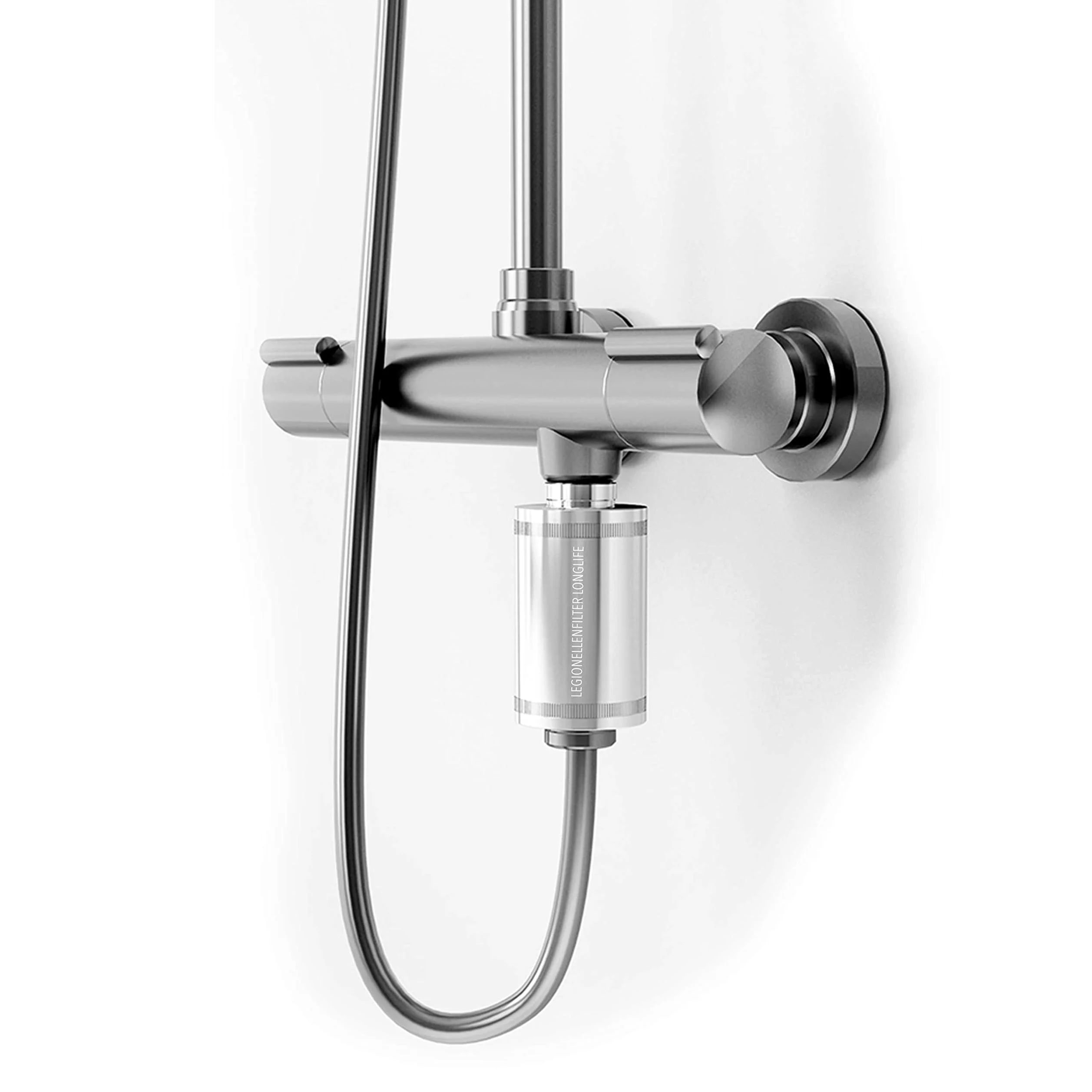 Filtro antilegionella LONGLIFE per doccia | Protezione antilegionella certificata | Set completo con filtro sostituibile