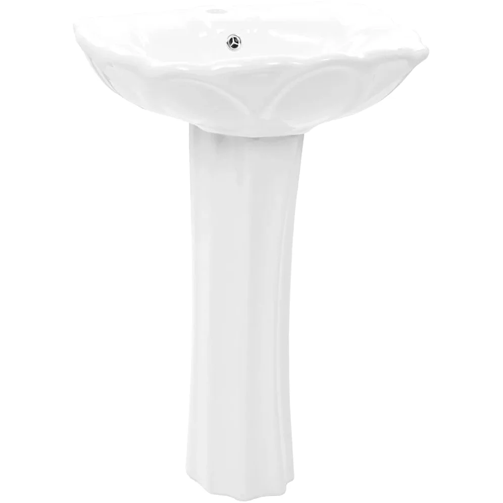 ShGaxin Lavandino a Colonna in Ceramica Bianca 580x510x200 mm,Lavandino,Lavandino Bagno,Lavandini Bagno,Articoli idraulici-143005