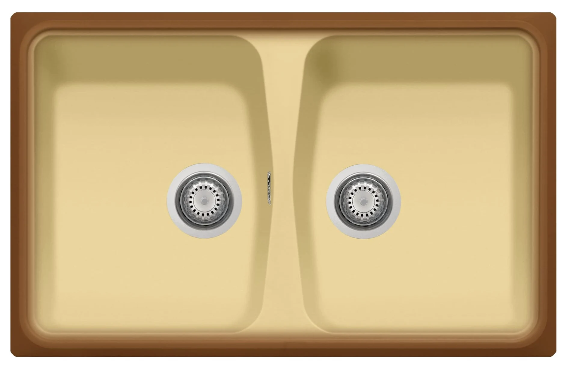 Lavello in composito da cucina incasso TELMA by Plados linea Pacific due vasche 79x50 - Terra di Francia
