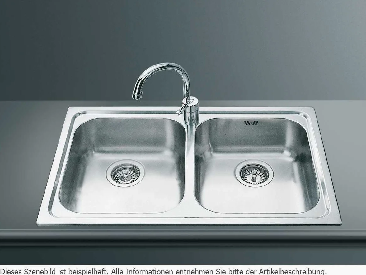 SMEG SP792-2, Lavandino della cucina OMNI, Stainless steel