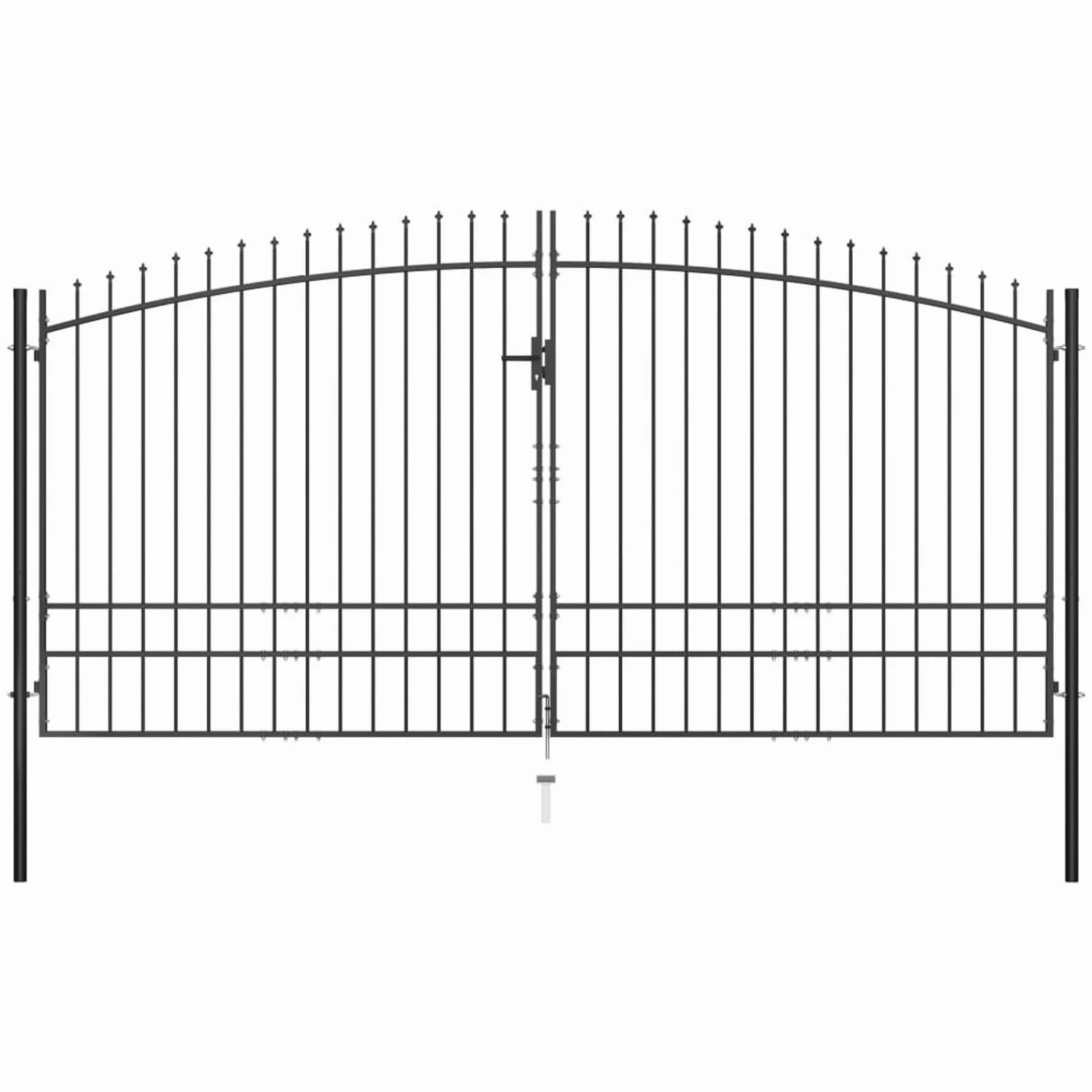 Cancello Giardino Esterno, Cancello Esterno, Cancelletto Giardino, Cancelletto Esterno, Cancello Doppio con Punte a Lancia 400x248 cm