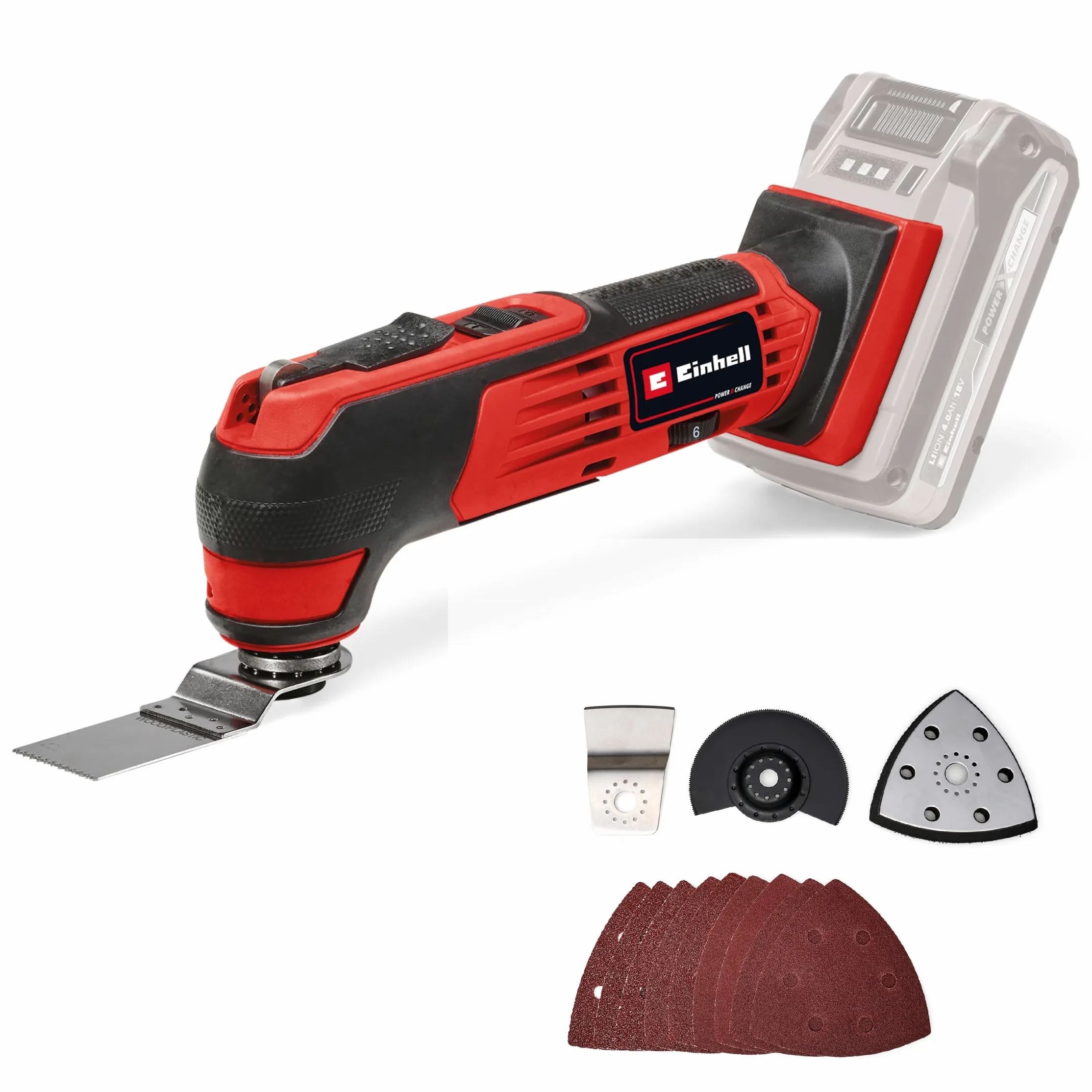 Utensile multifunzione Einhell TE-MG 18/1 Li - Solo Power X-Change (18 V, 3 funzioni, mandrino magnetico, accessorio incluso, batteria esclusa)