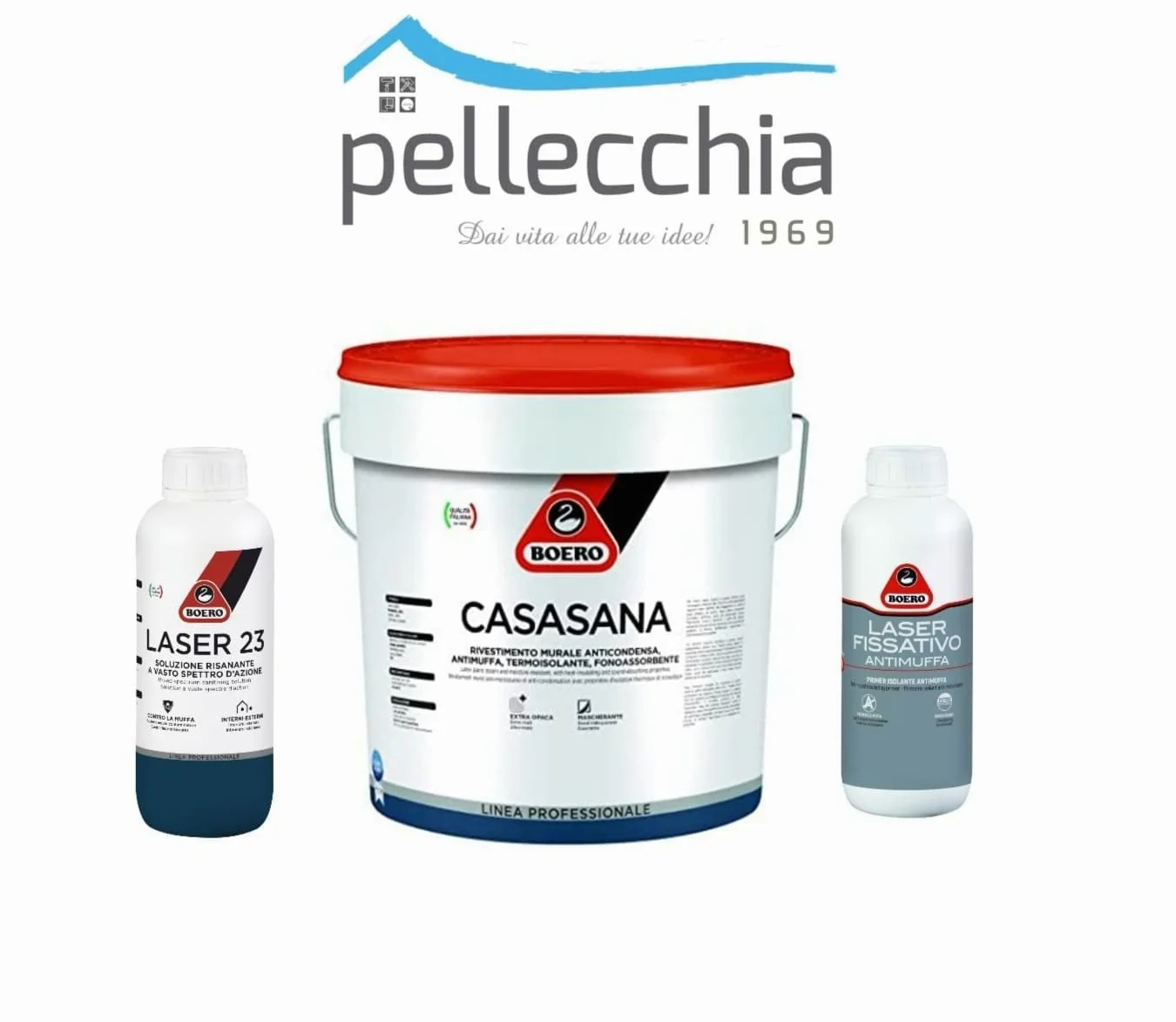 BOERO KIT CASASANA 14LT - LASER 23 1LT - LASER FISSATIVO 1LT