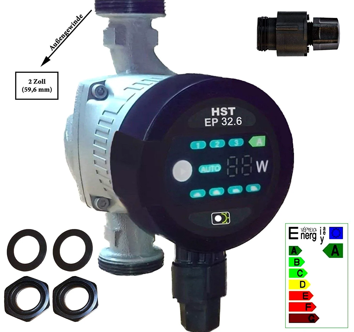 HST | Pompa di riscaldamento ad alta efficienza | Pompa di circolazione | HST EP 32-60/180 mm | Altezza di mandata 6 metri