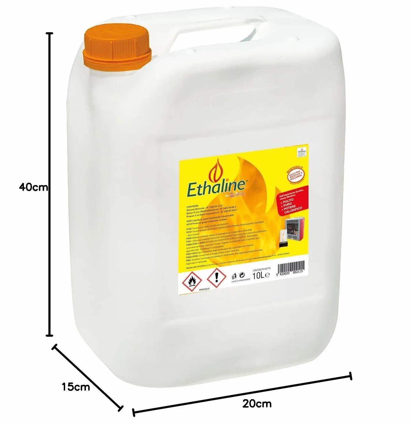 Bioetanolo Ethaline 10 Litri