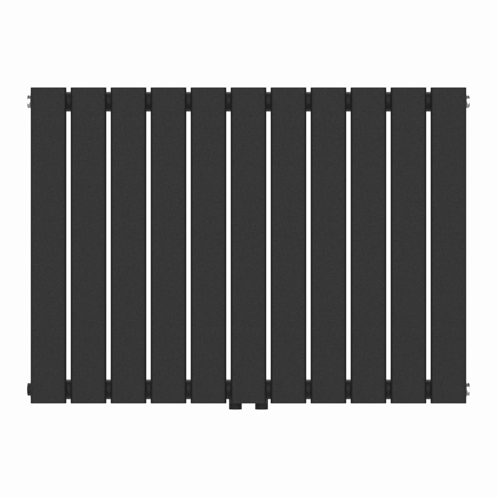 [neu.haus] Termosifone da Parete Radiatore Design Riscaldamento ad Acqua Calda Termoarredo a Pannello Singolo con Elementi Piatti 60 x 80 cm - Nero