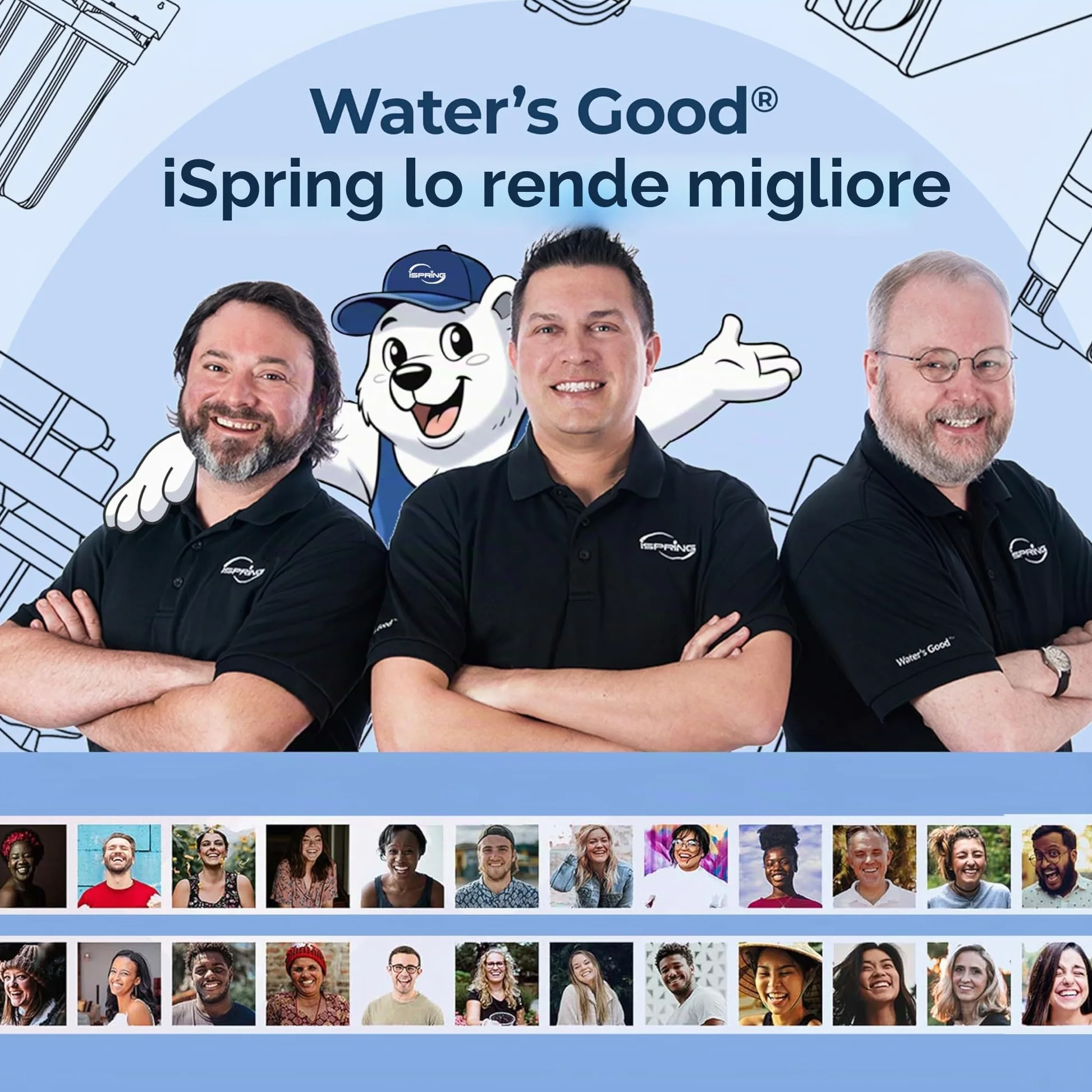 iSpring RCC7 5 Stadi Sotto Lavello Sistema di Filtrazione dell'acqua ad Osmosi Inversa, Certificato NSF, 75 GPD ad Alta Capacità, Rubinetto in Nichel Lucido