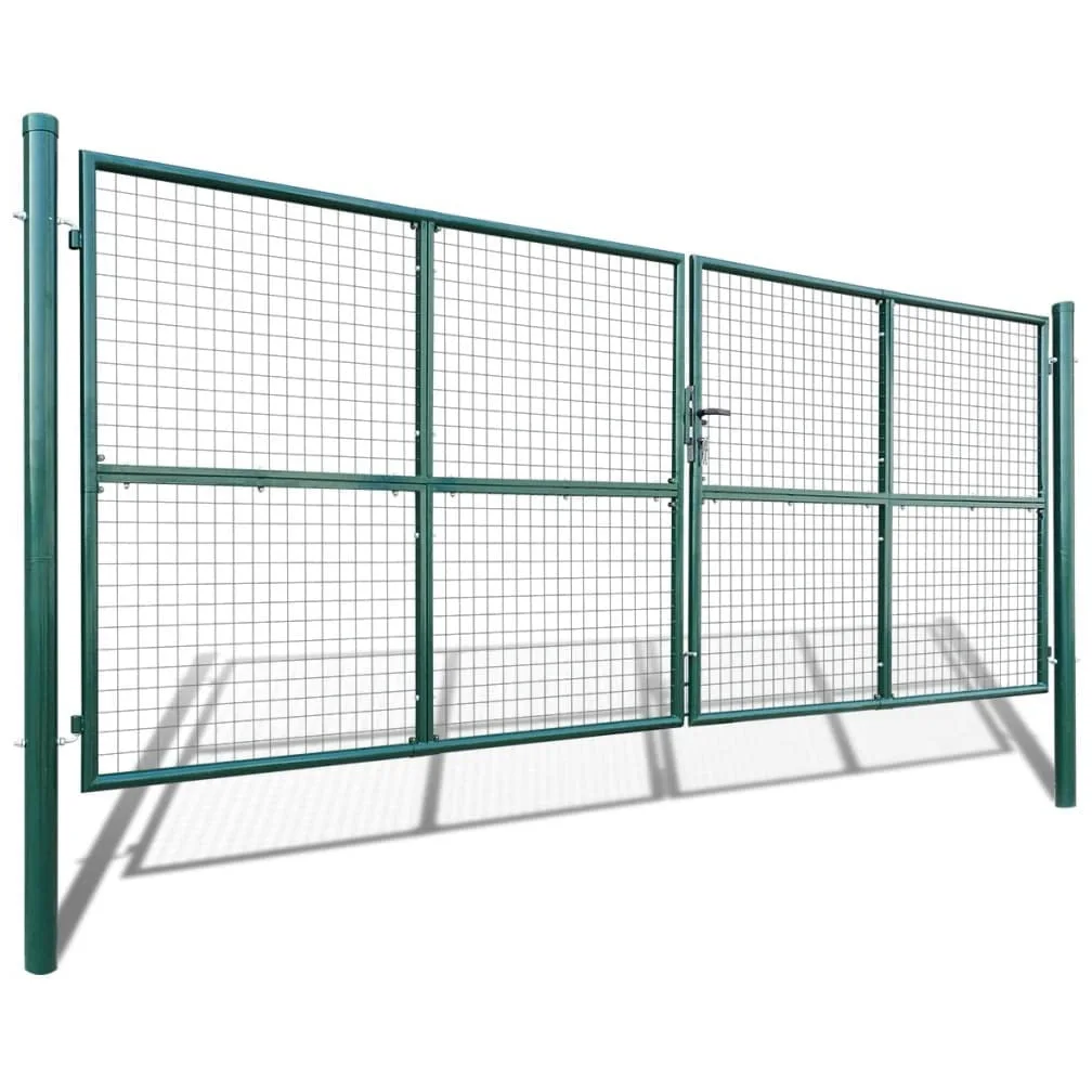 vidaXL Cancello da Giardino in Rete 400x150 cm