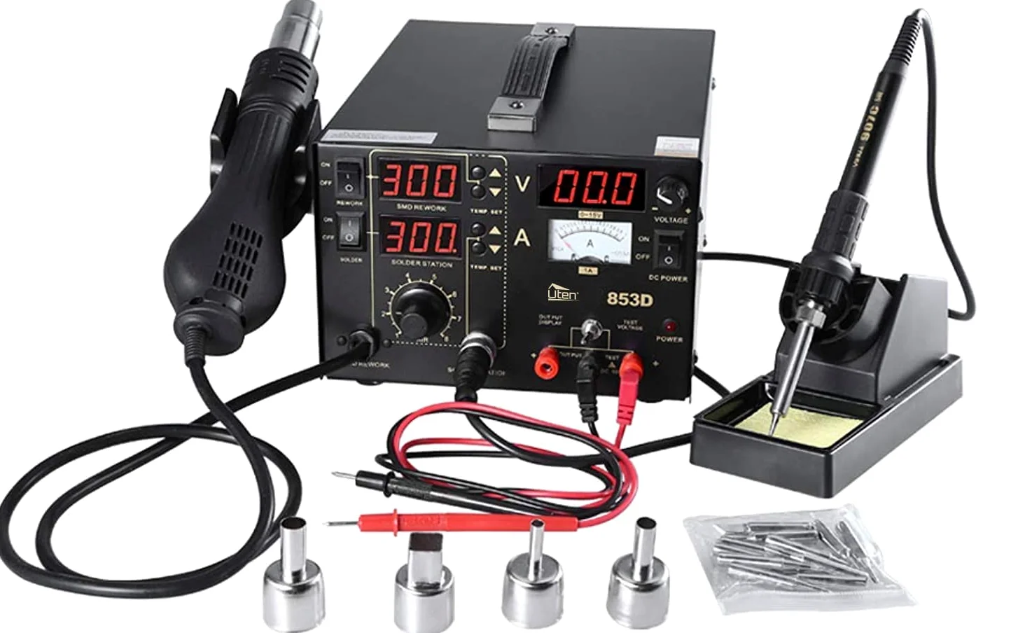 Saldatore a Stagno Professionale Stazione di Saldatura a Temperatura Regolabile con Display LCD