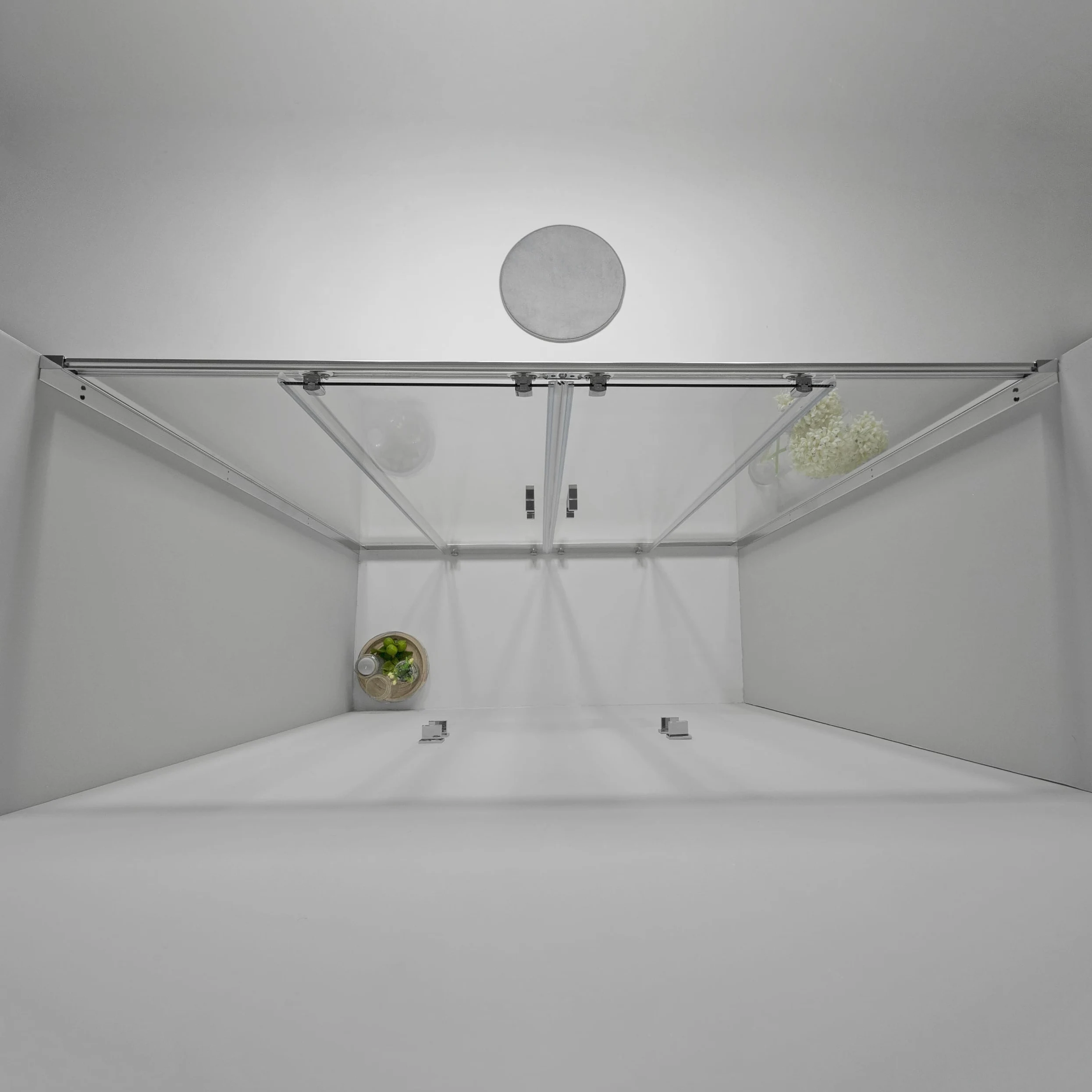 Porta Doccia Nicchia Scorrevole 180 x 190 cm - Vetro Temperato 6 mm, Trasparente, Profilo Cromato, Chiusura Magnetica e Sistema Antigoccia - Facile da Installare e Pulire