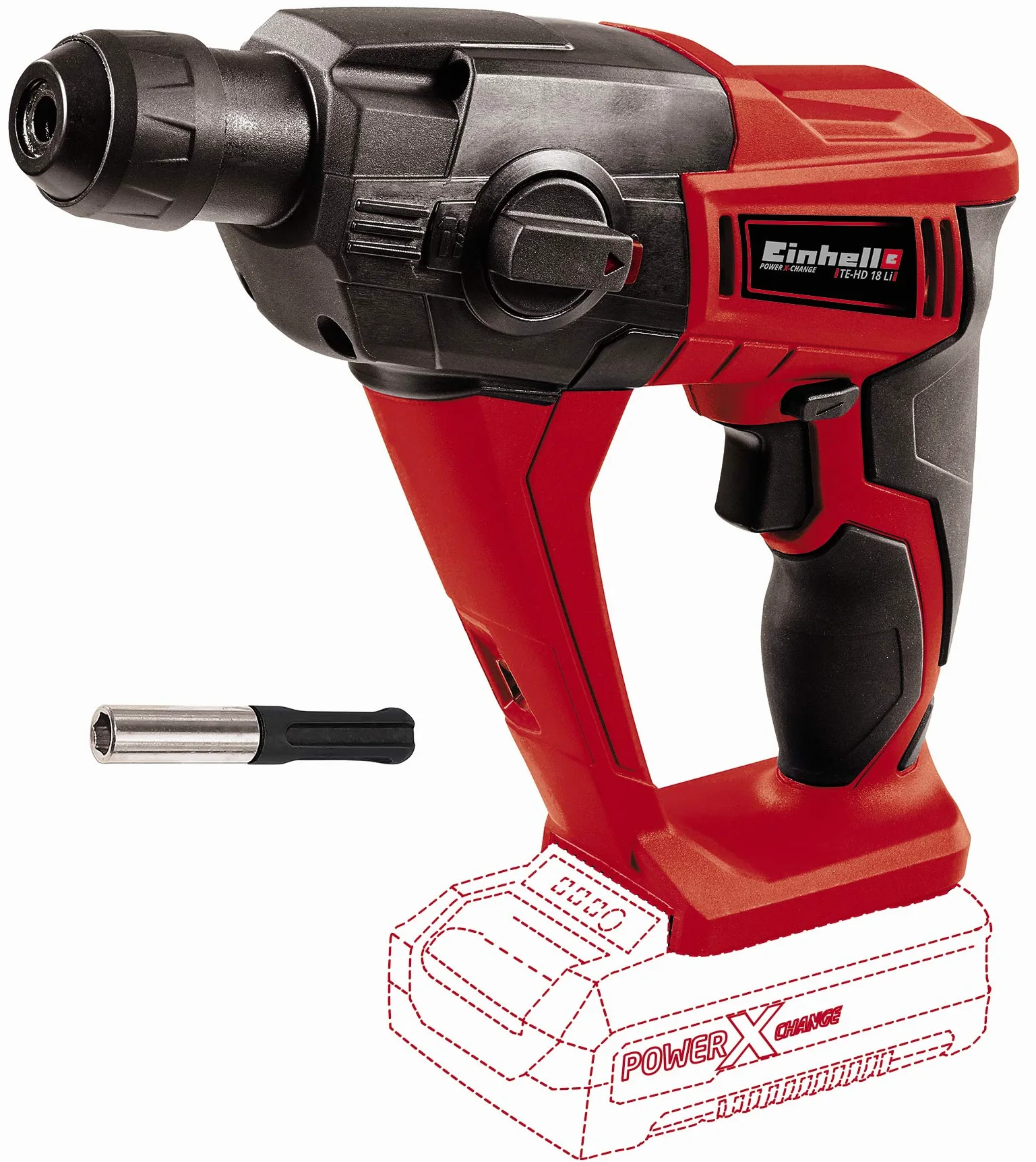 Einhell TE-HD 18 Li-Solo Martello Tassellatore 3 funzioni a batteriaPower X-Change (18V, giri al min. 0-1100,percussioni al min. 0-5700, 1,2 joule, torsione 9,9 Nm, senza batteria e caricabatteria)