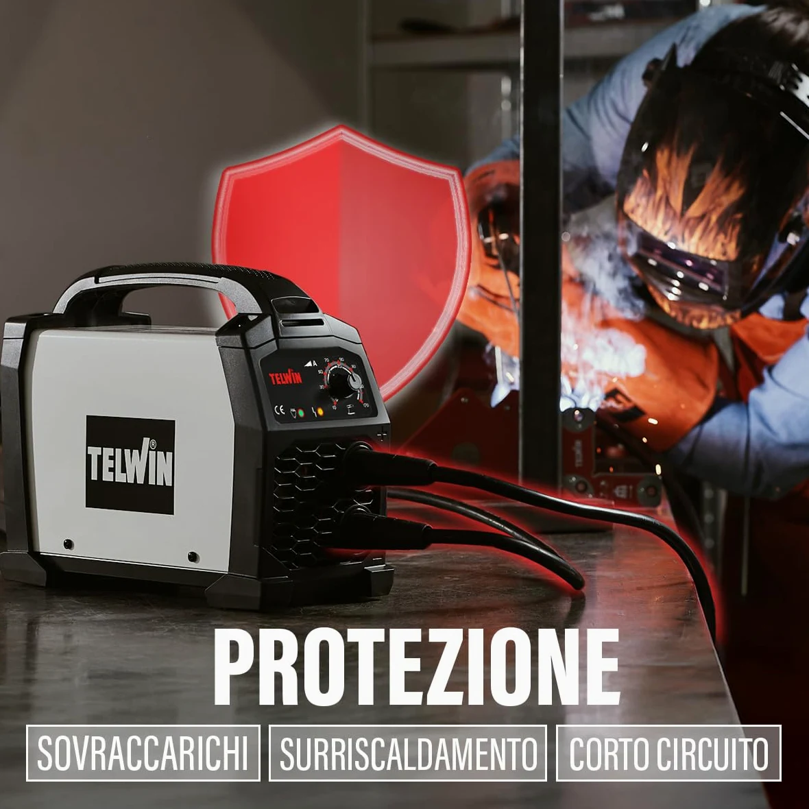 T-Arc 214 Saldatrice Inverter Elettrodo MMA 200A, con Maschera di Saldatura a Caschetto e Accessori, Macchina per Saldare Portatile Compatta e Semplice, per Manutenzione e Fai-da-Te Domestici, 230V