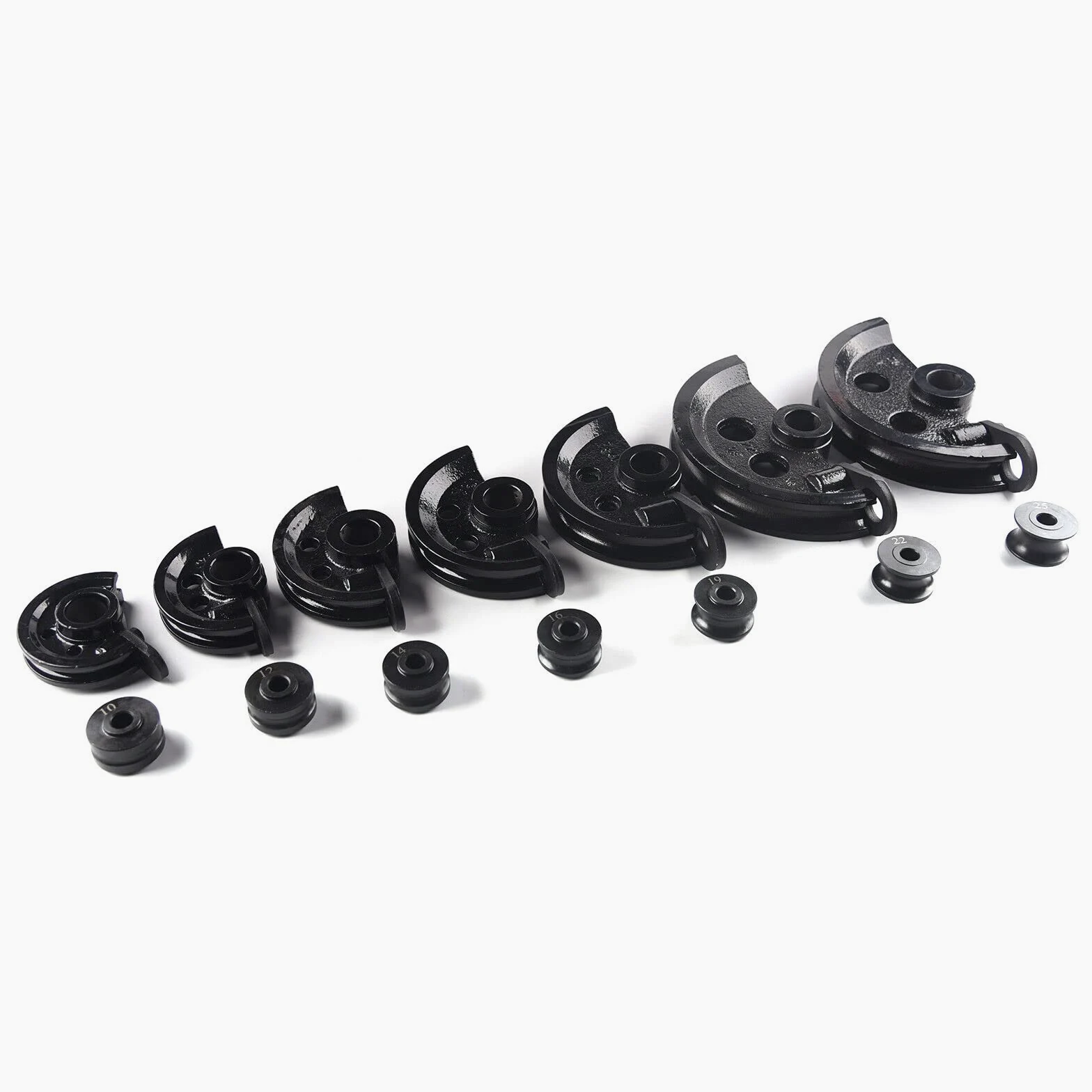 Piegatubi manuale 0-180° con 7 matrici (10-25 mm) per tubi in rame, tubi in ferro, tubi in alluminio, tubi in acciaio inox