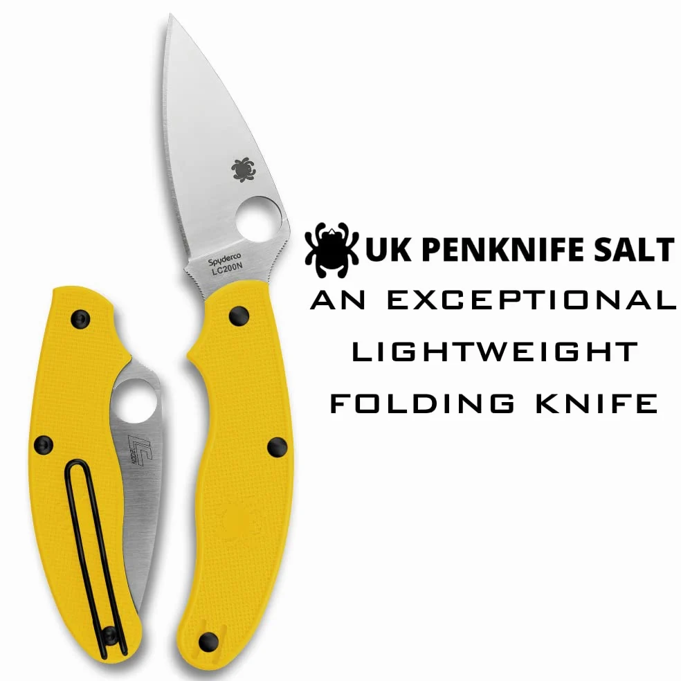 UK Penknife Salt - Mango: FRN* amarillo Acero: LC200N - Filo: Liso