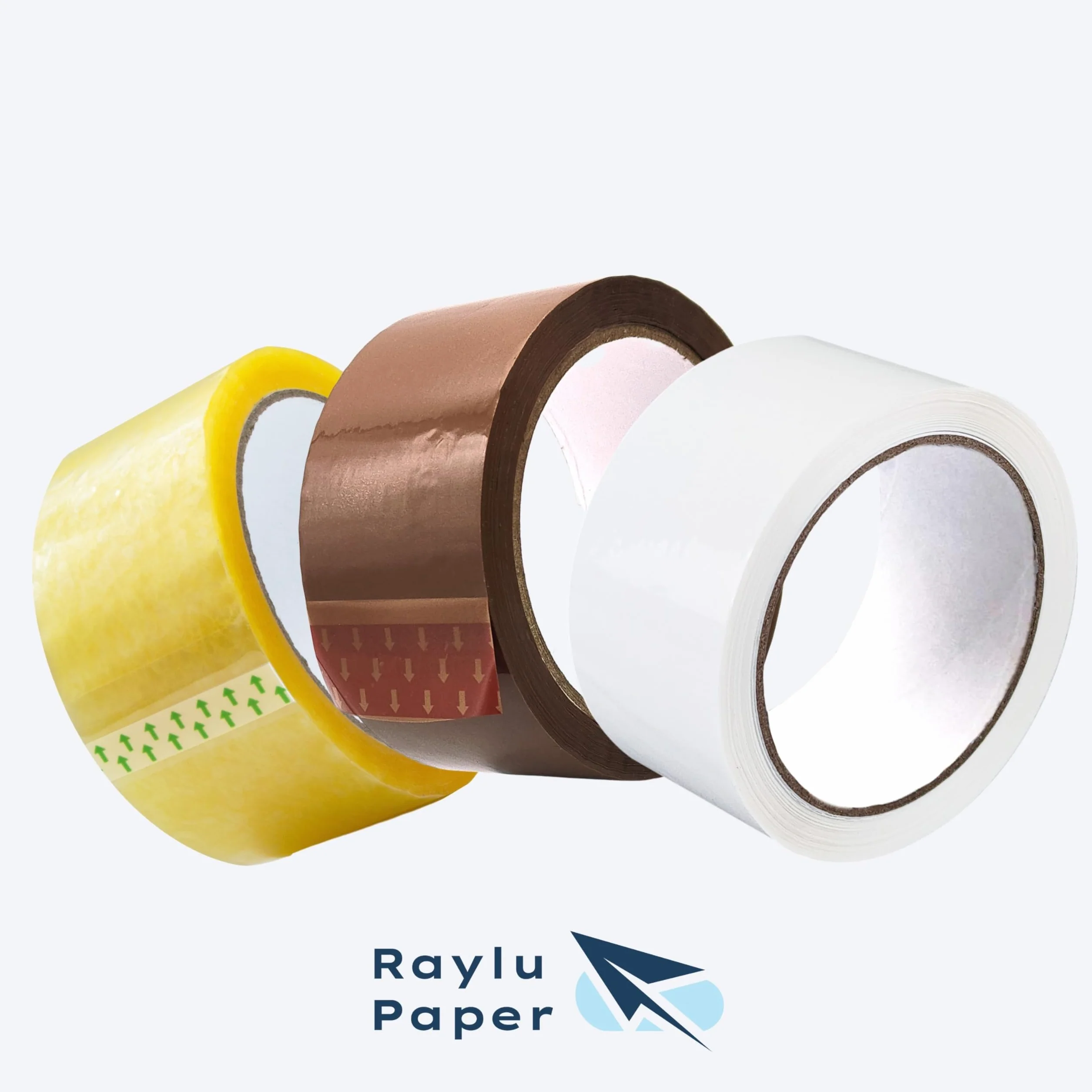 RAYLU PAPER - Rotoli di tenuta, nastro adesivo per imballaggio di scatole di spedizione resistente ed extra forte, 66 metri x 50 mm di larghezza (1 unità, marrone)