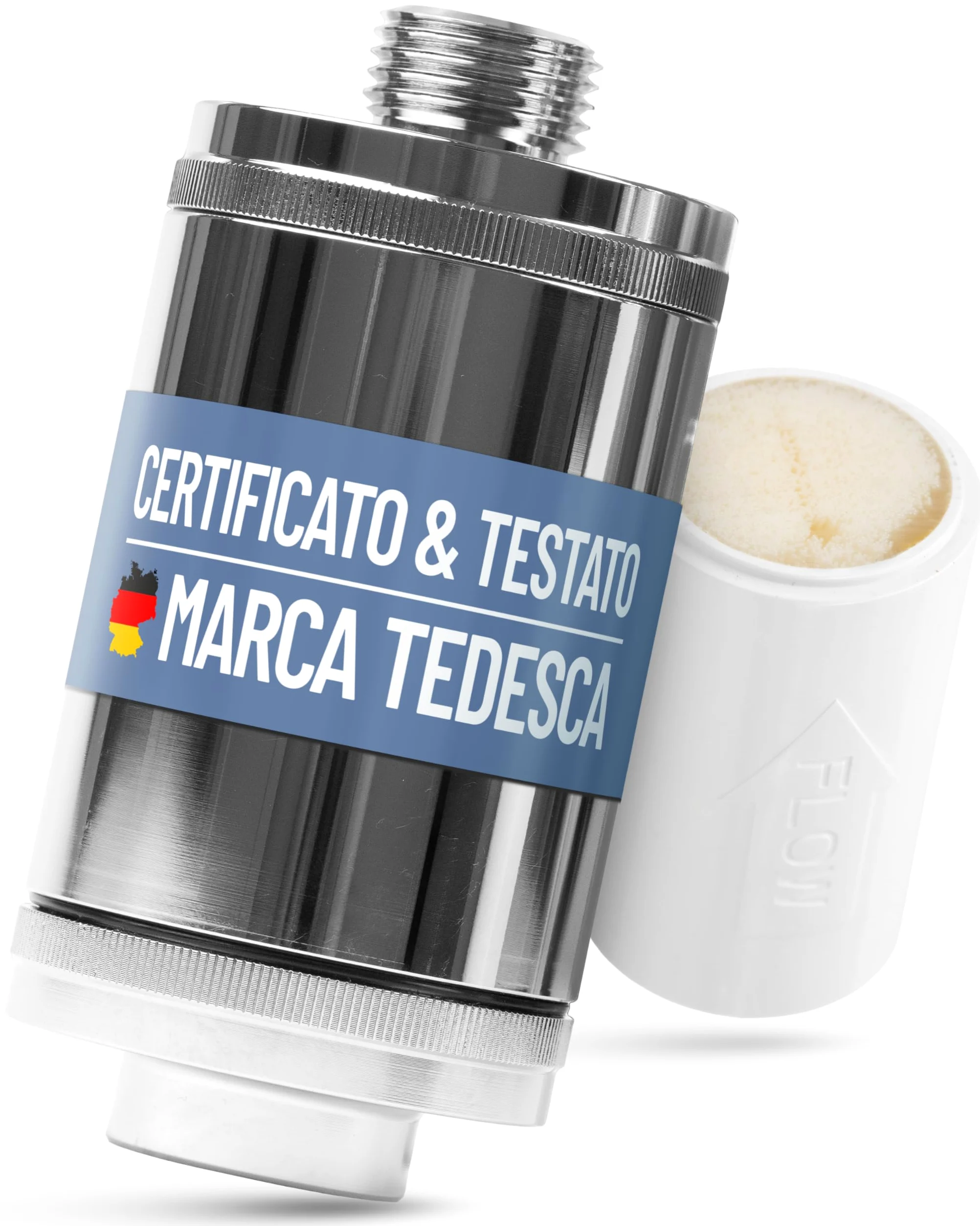 Filtro antilegionella LONGLIFE per doccia | Protezione antilegionella certificata | Set completo con filtro sostituibile