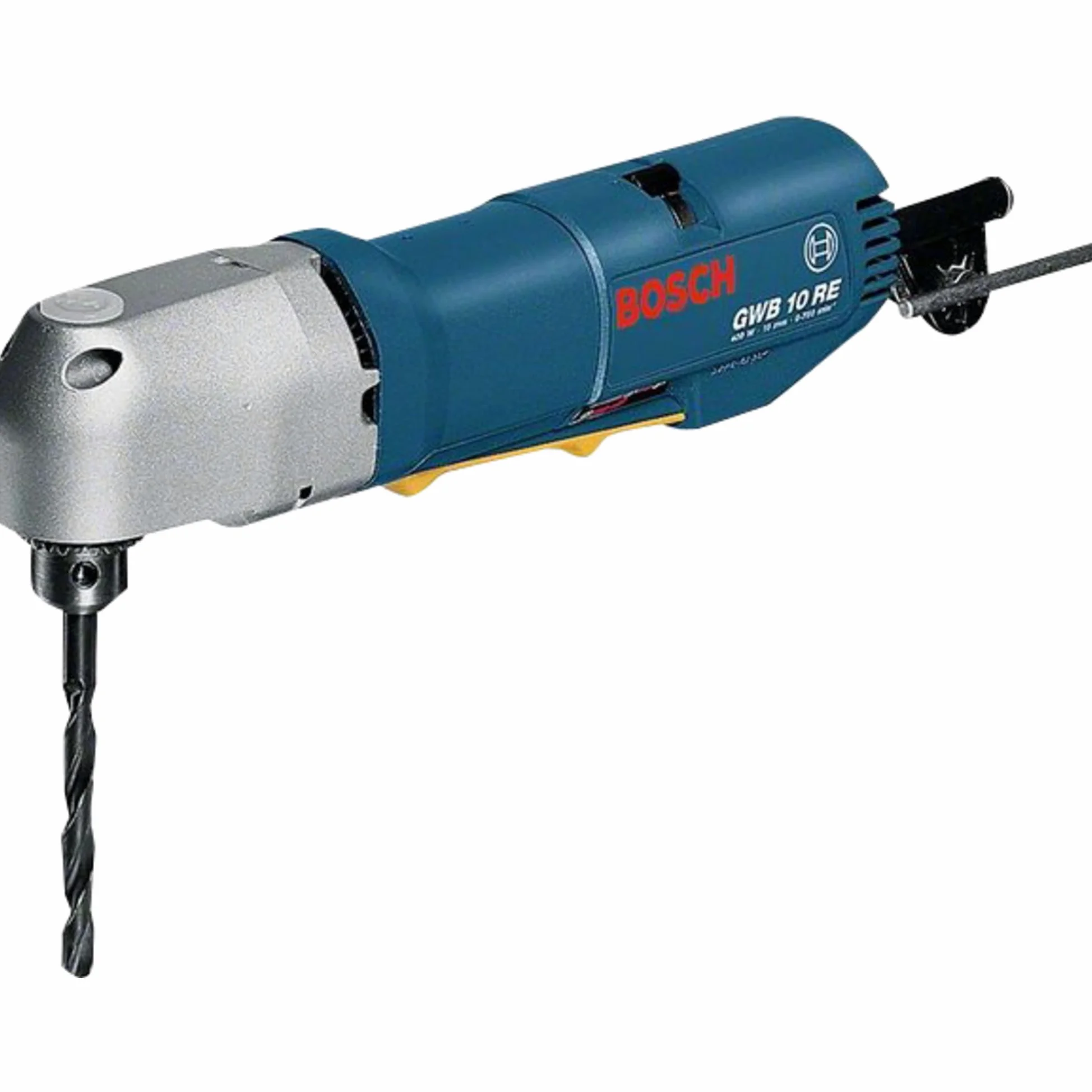 Bosch Professional Trapano ad angolo GWB 10 RE (potenza nominale assorbita 400 W, Ø foro in legno 22 mm, Ø foro in acciaio 10 mm, incl. mandrino a corona dentata integrato 10 mm)