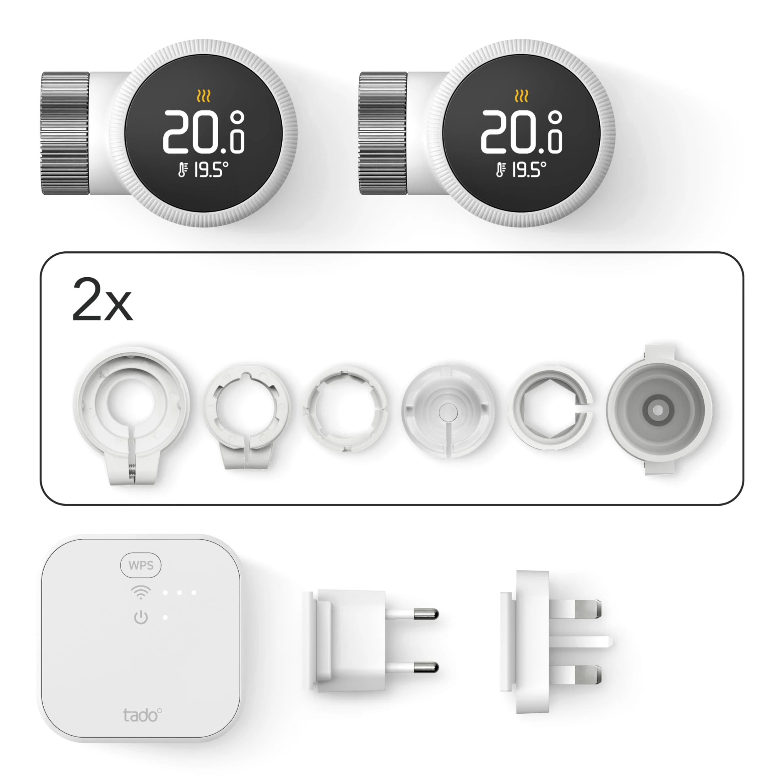 tado° termostato intelligente X – Starter Kit con Bridge X, controllo del riscaldamento tramite app e smart speaker (Alexa, Siri, Google Assistant), risparmio energetico