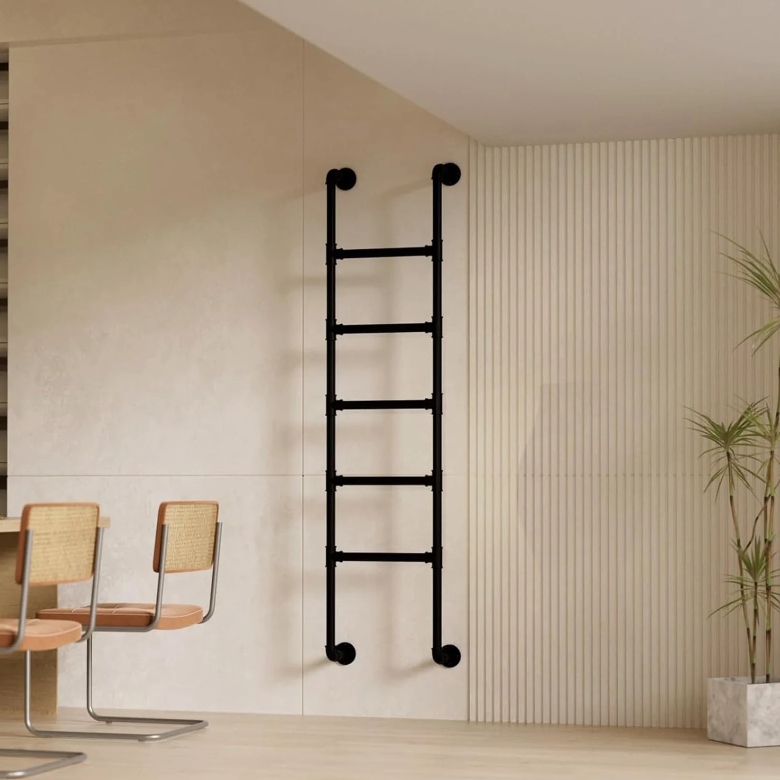 Scala a pioli in metallo montata a parete per soppalco di casa, 6,6 piedi/2 m 9,8 piedi/3 m di altezza, scala di ingresso per letto a castello, scala di uscita per finestre da seminterrato Yopappol(25