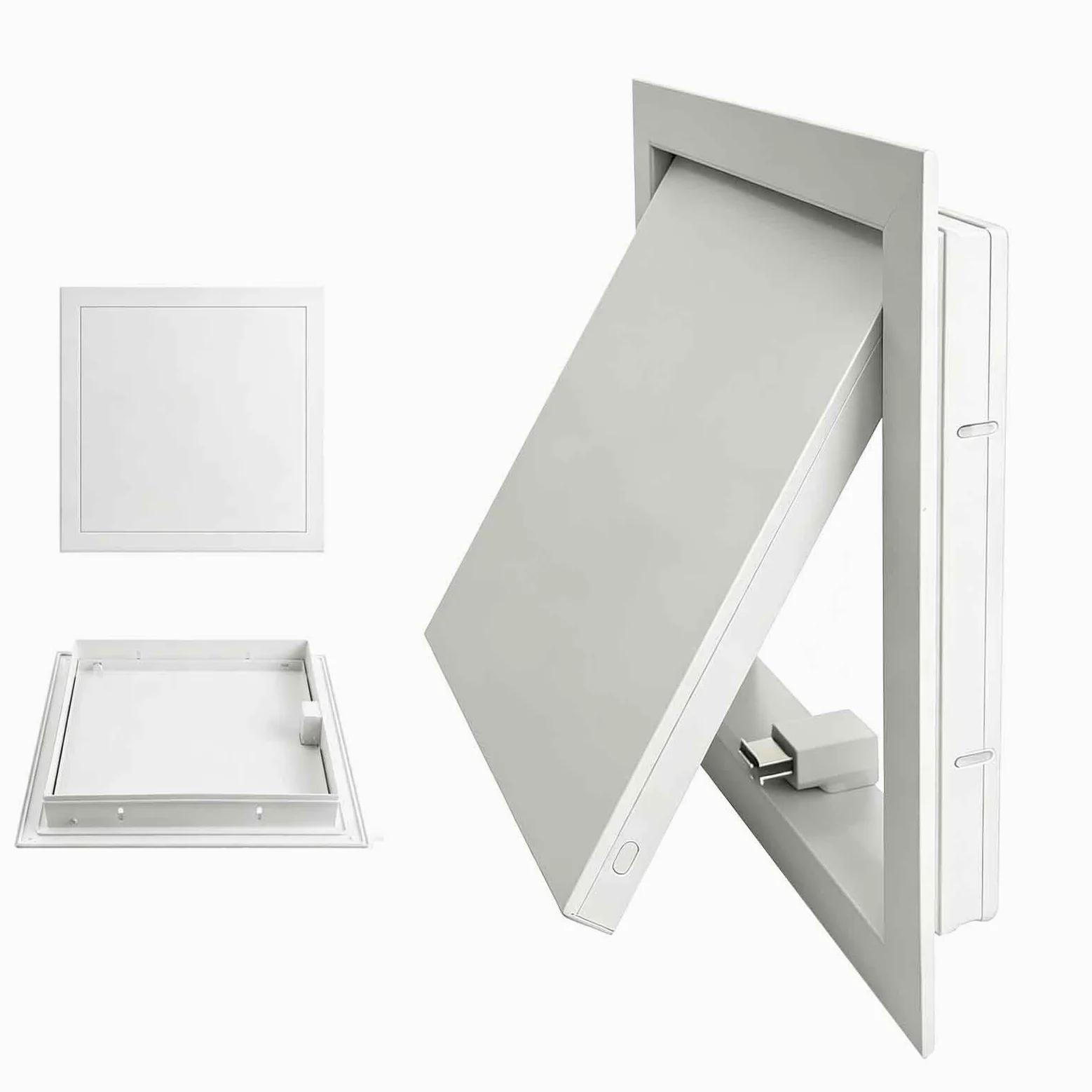Sportello Ispezione Pannello Porta Di Accesso, Botola Ispezione Cartongesso, Pannello Di Ispezione Metallo 20 25 30 35 40 45 50 55 65 75cm Per Parete E Soffitto(Bianca,550x700mm)