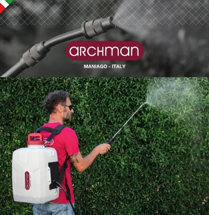 POMPA IRRORATRICE ARCHMAN 12LT A BATTERIA A LITIO ESTRAIBILE 4.0 AH 21V A SPALLA NOVITA' ULTRA LEGGERA E POTENTE