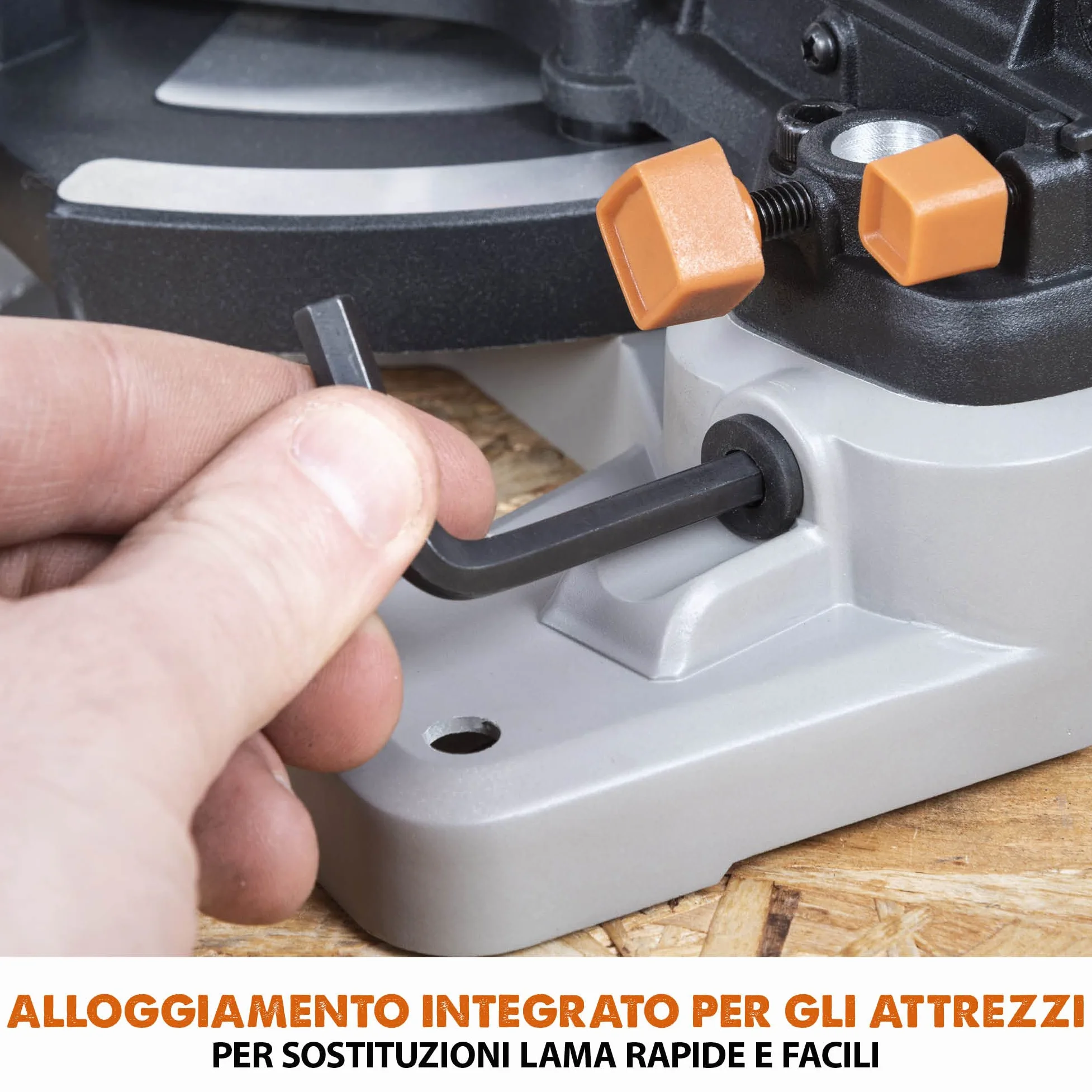 Evolution Troncatrice composta a batteria R185CMS-Li da 185 mm 18 V Li-Ion EXT Inc Lama multimateriale