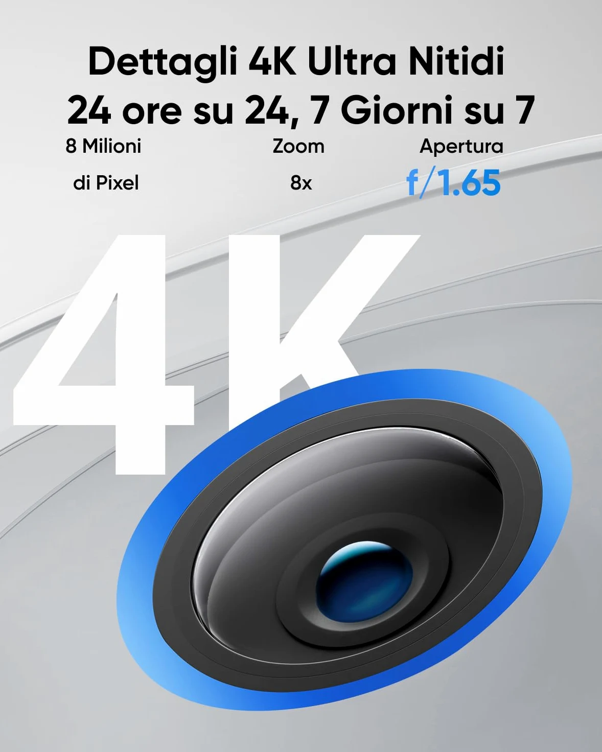 eufy Security eufyCam E330 (Pro) kit 4 telecamere, telecamere esterni 4K, registraz, 24/7, plug-in, NVR Wi-Fi, disco rigido 1 TB incluso, 10 canali, archiv. locale, nessun costo mensile