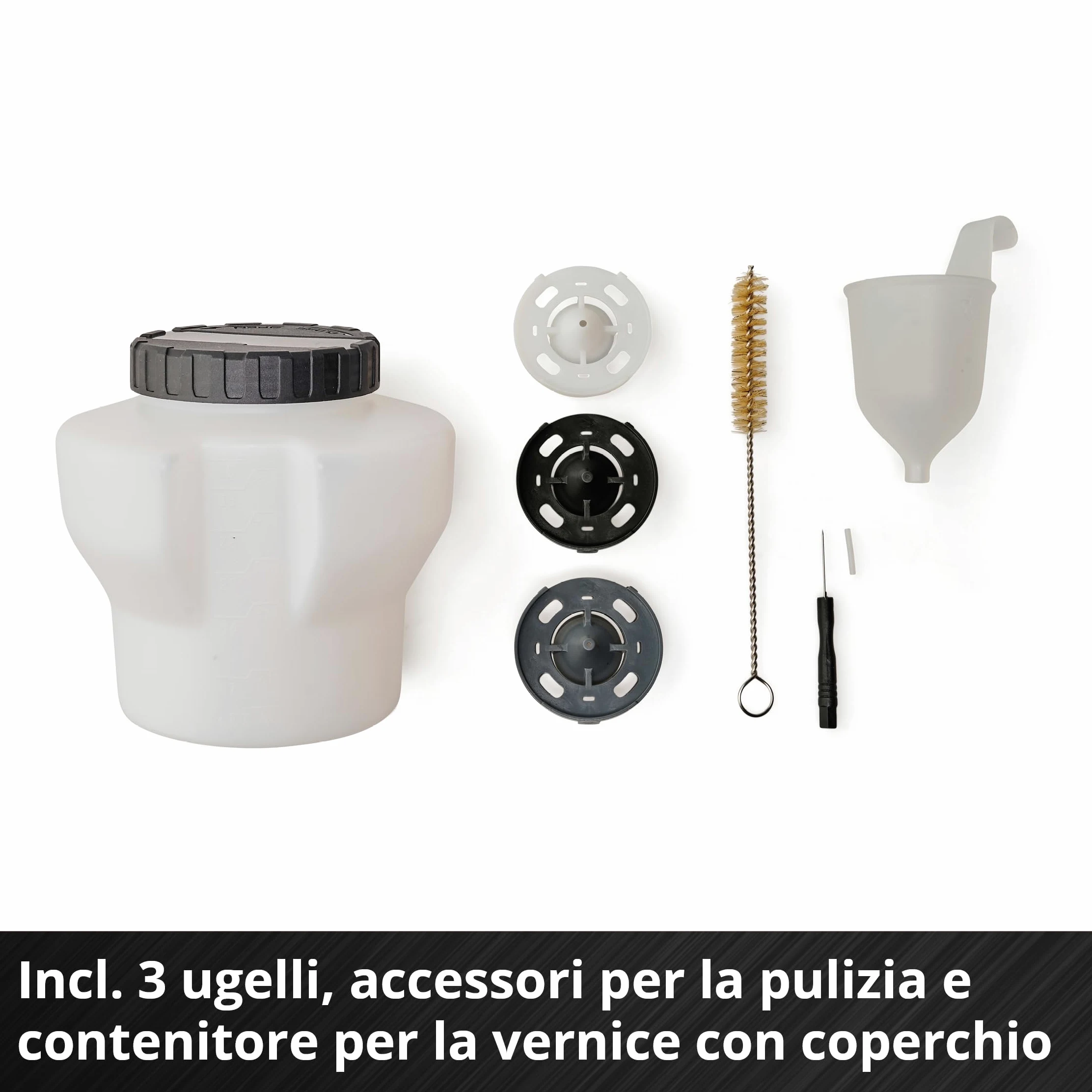 Einhell Sistema di verniciatura a spruzzo TE-SY 18/90 Li-Solo Power X-Change (18 V, portata 1000 ml/min, contenitore 1200 ml, quantità regolabile di aria/vernice, incl. accessori, batteria esclusa)