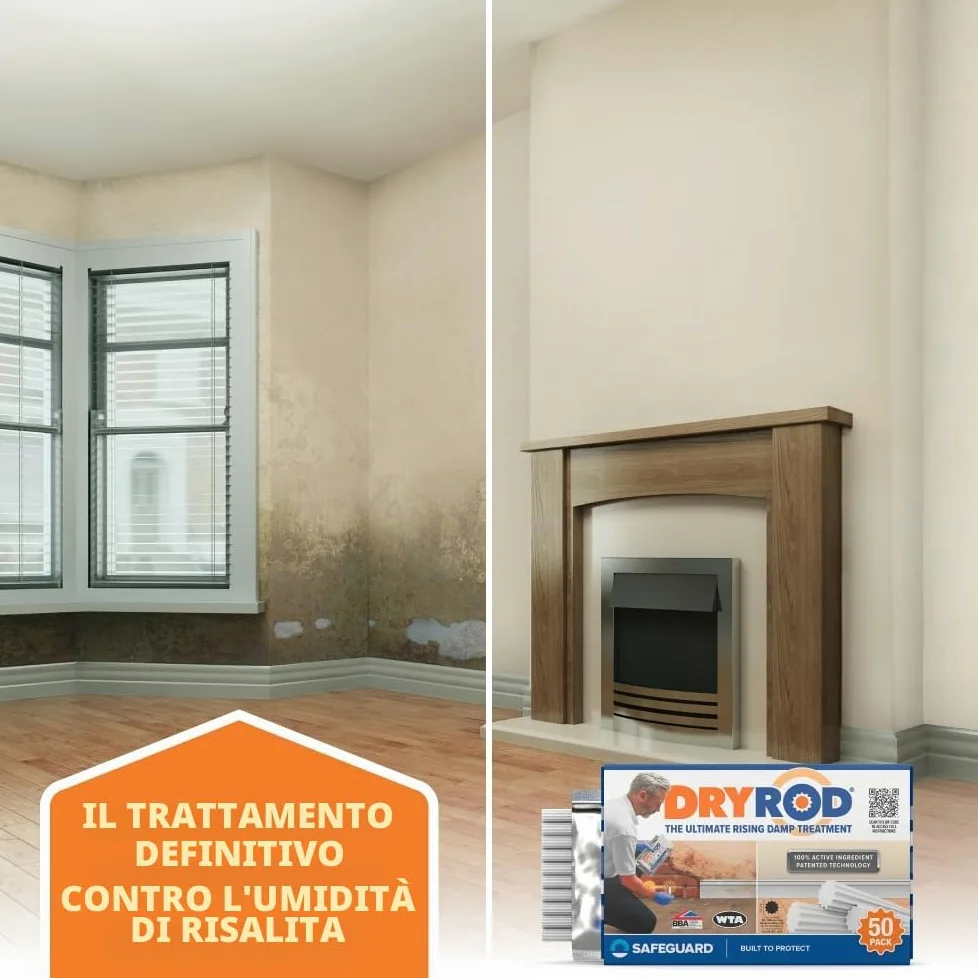 Dryrod Kit - (Kit da 6 metri): Tutto ciò che serve per trattare l'umidità di risalita - Trattamento approvato dalla BBA