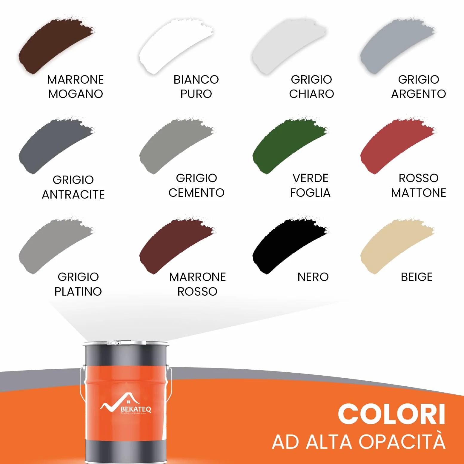 BEKATEQ Pittura per tetto Grigio antracite 20L - Vernice per tegole, calcestruzzo, legno, Eternit, bitume - Resistente ai raggi UV e alle intemperie, ad asciugatura rapida, elastico e idrofobo BE-510