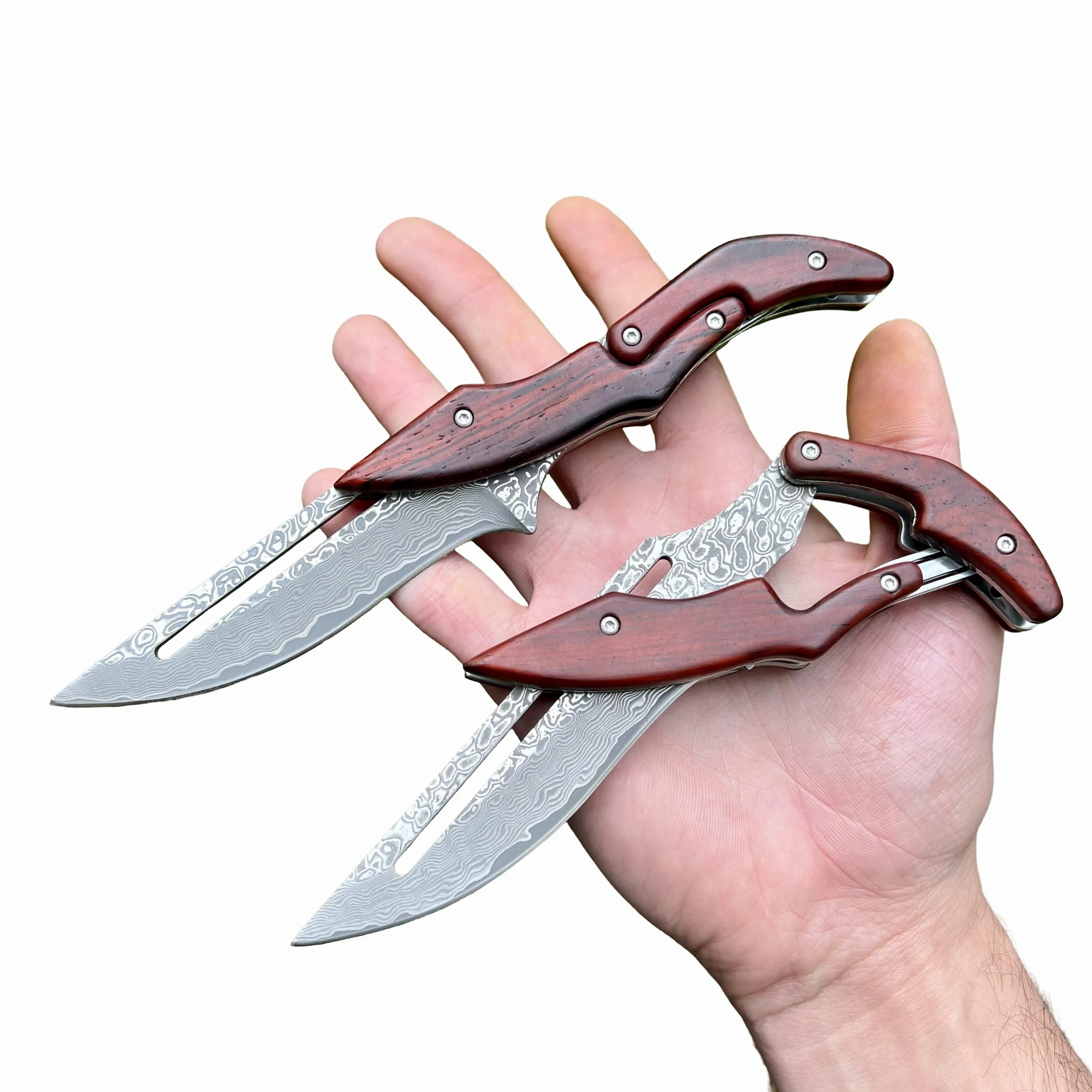 Coltello Pieghevole Tasca Damasco Attrito Acciaio 67 Strati VG10 Damasco Giapponese Lama Affilata Manico Legno Collezione Regalo Uomo Festa Padre Pesca Bushcraft EDC Artigianato