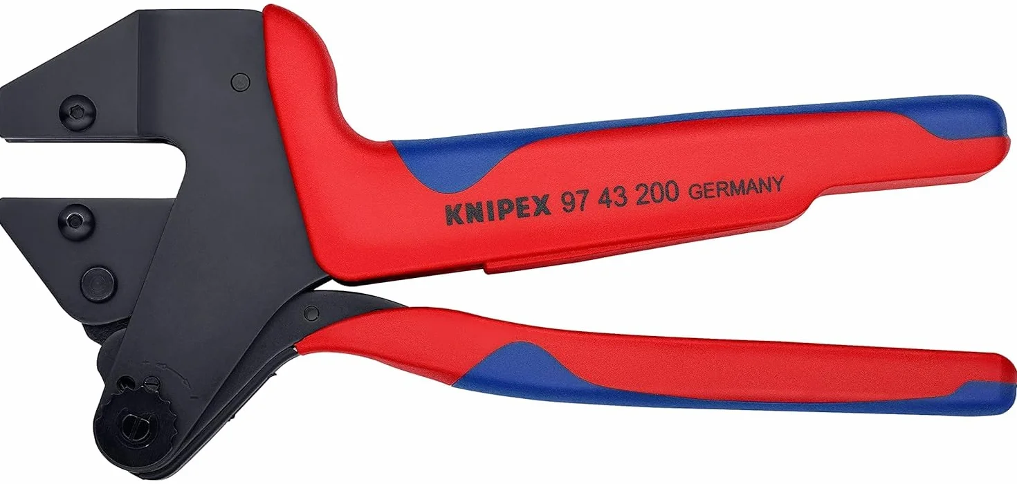 KNIPEX Crimpatrice universale per terminali per matrici intercambiabili con impugnature multicomponente 200 mm, 97 43 200 A