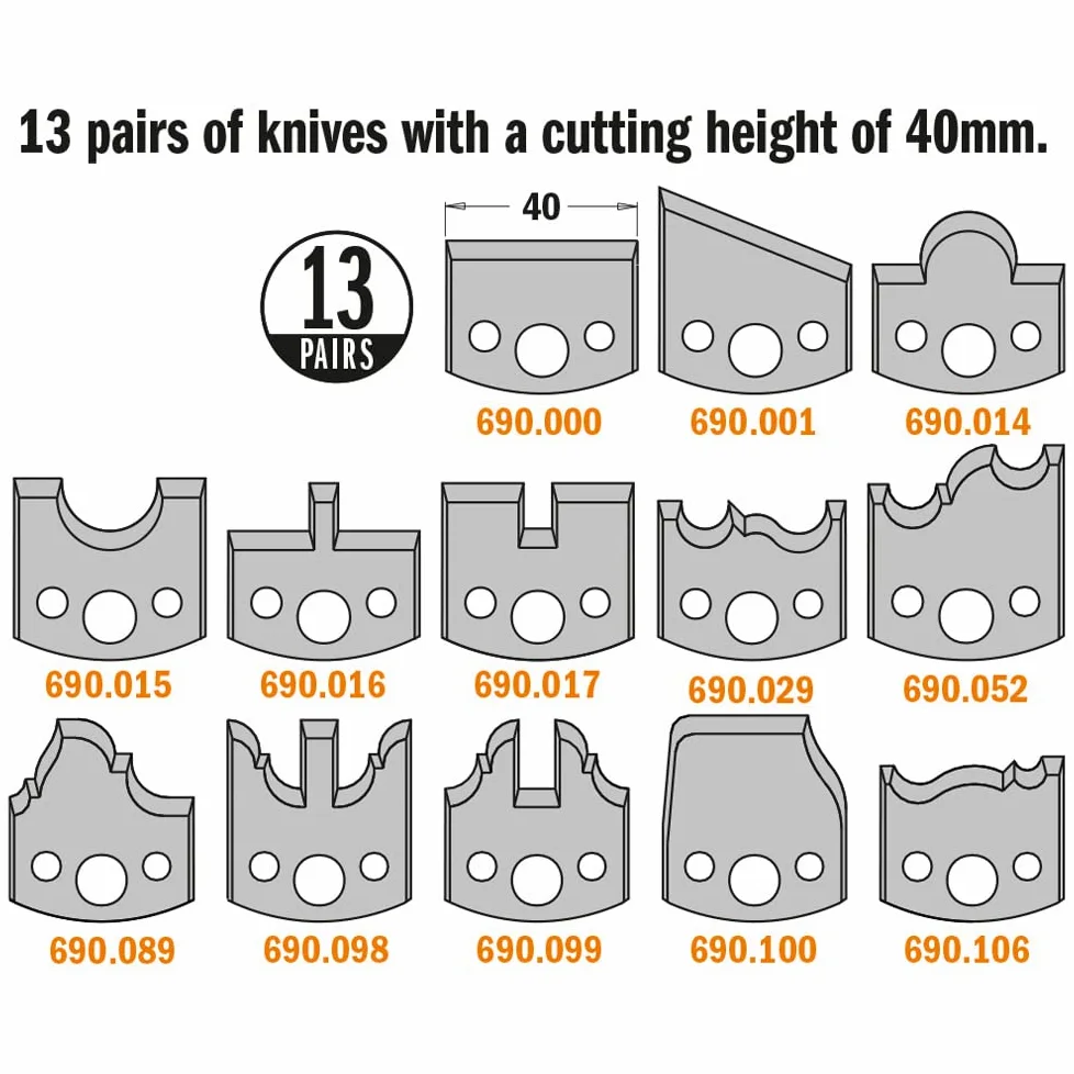 CMT 692.013.02 SET MULTIPROFILO SENZA LIM. D=100X40X30 (ALL)