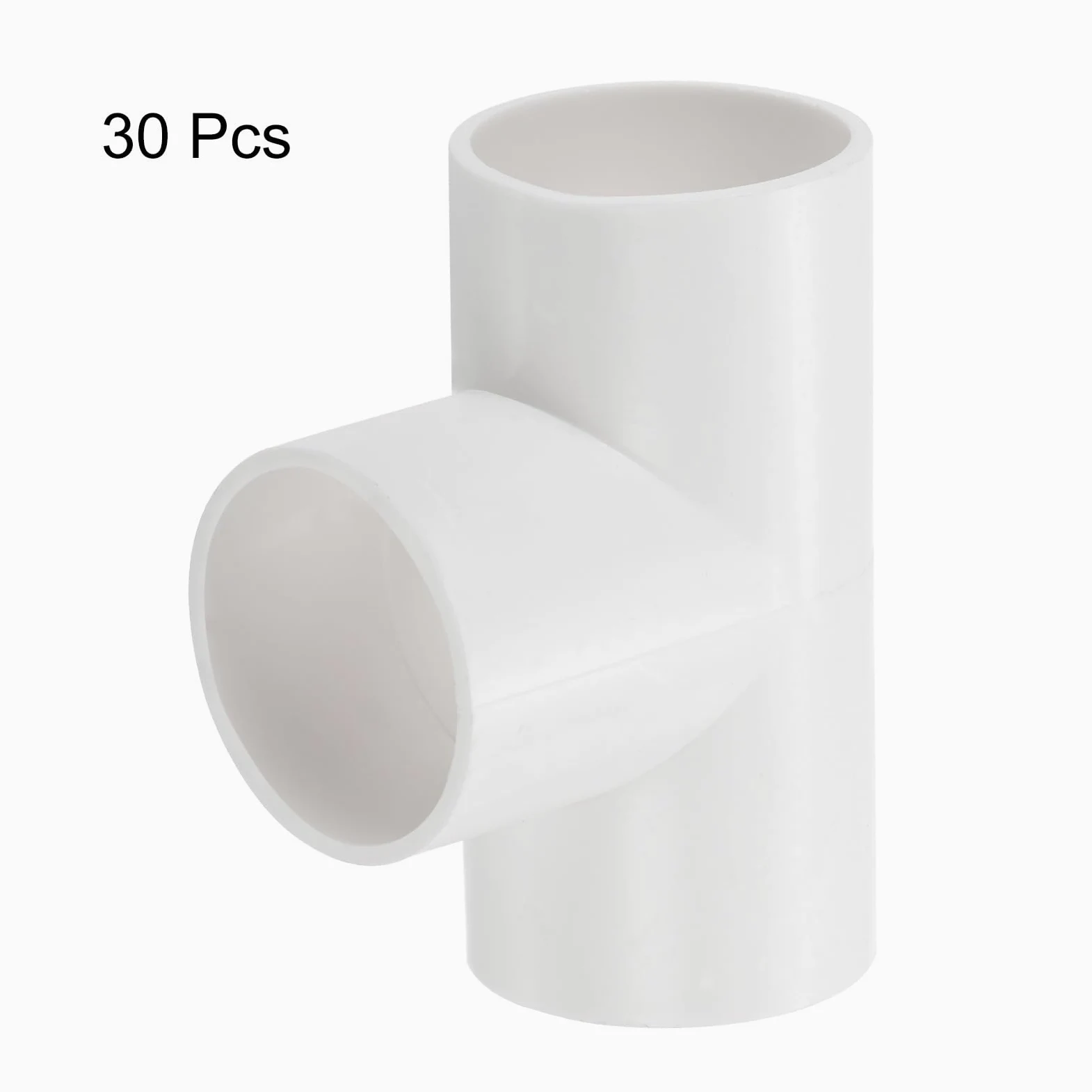 QUARKZMAN Giunto per Guaina Pvc Raccordi a Forma di T Giunto per Tubo Bianco 25 mm 3 Vie per Guaina Elettrica da Giardino Confezione da 30