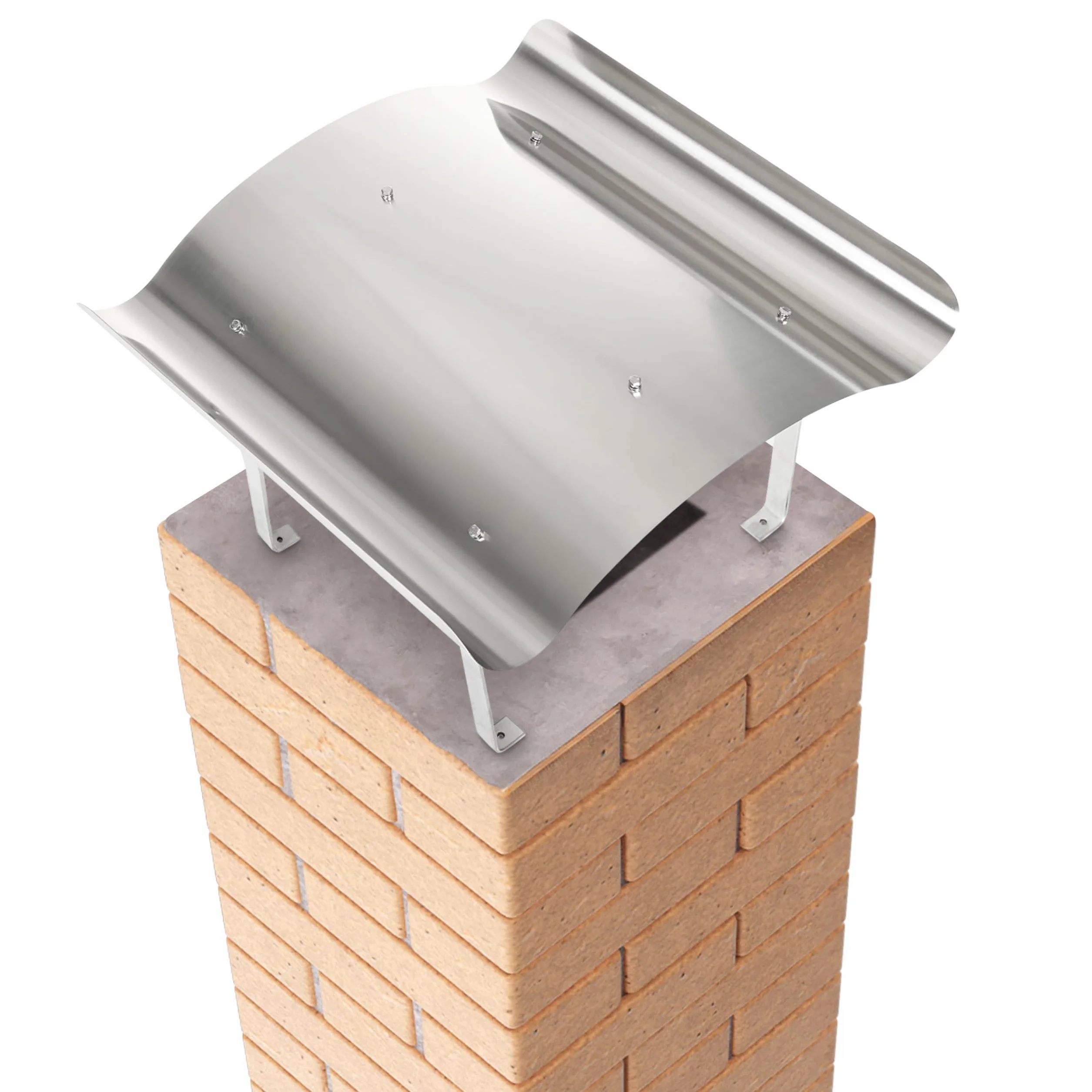 STERR Cappello Antipioggia per Canna Fumaria 50 x 50 cm - Coperchio per Caminetto in Acciaio Inox Canna Fumaria, Canna Fumaria in Acciaio Inox - Kit per Canna Fumaria - RCP5050