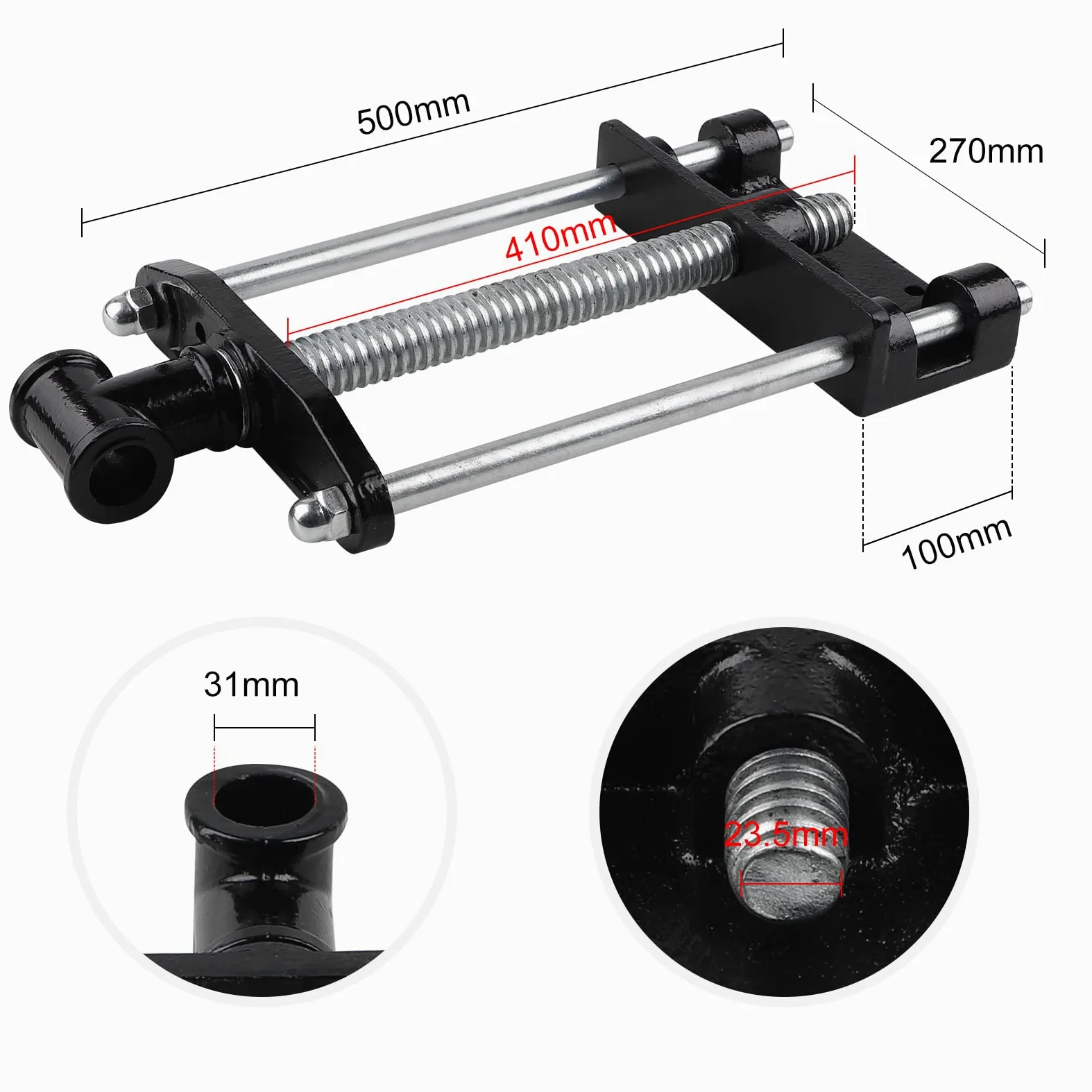 CPROSP Morsa da Banco Falegname 10.5'' Resistente per Legno, Morsa Legno Falegname per Falegnameria Carpenteria in Acciaio Robusto Accessori Industriali