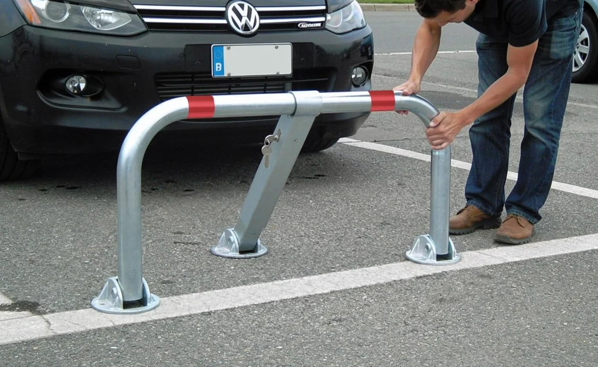 ARS480 barriera / dissuasore di parcheggio, con serratura, zincatura a caldo