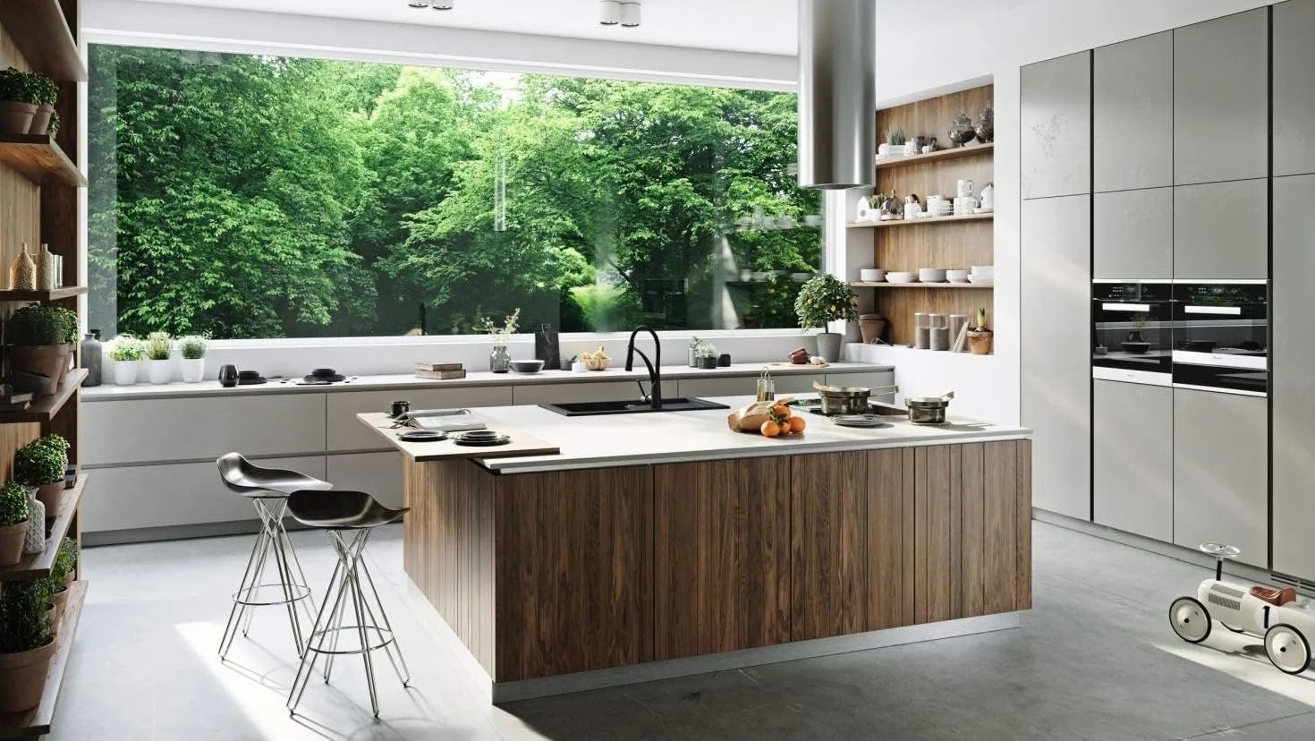 PRIMAGRAN Lavandino da Cucina Nero 90x50cm, Lavello in Granito a 1,5 vasche + Rubinetto 40x38cm + Set di accessori, Lavabo da Cucina Incasso al Mobile 60cm - Copenhagen Duo S027