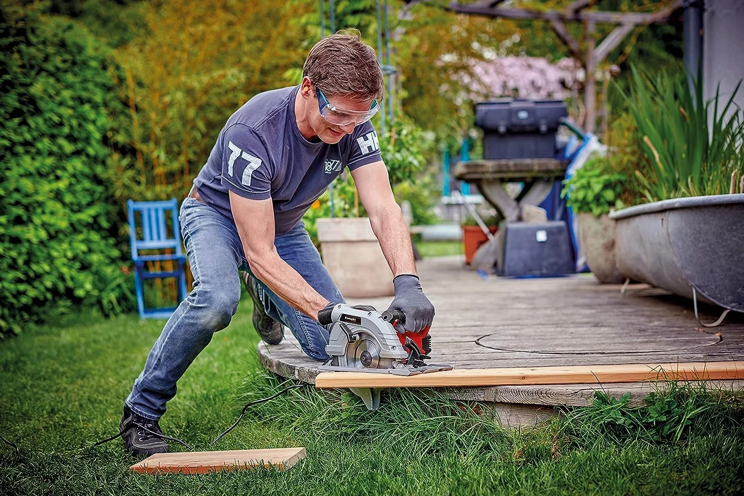 Einhell TE-CS 190/1 Sega circolare (tensione 230 V, 1500 W, giri al min. 5500, lama Ø190 x Ø30, taglio max 66 mm)